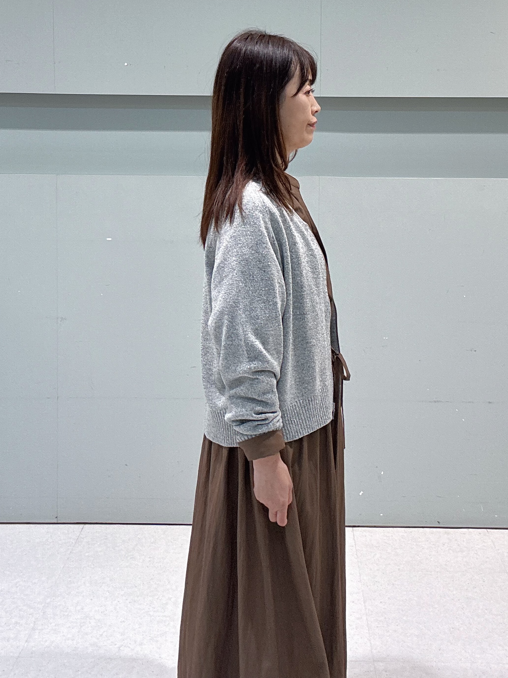 makiさんの「UNTITLED｜【店頭人気！】杢調ジップカーディガン」を使ったコーディネート