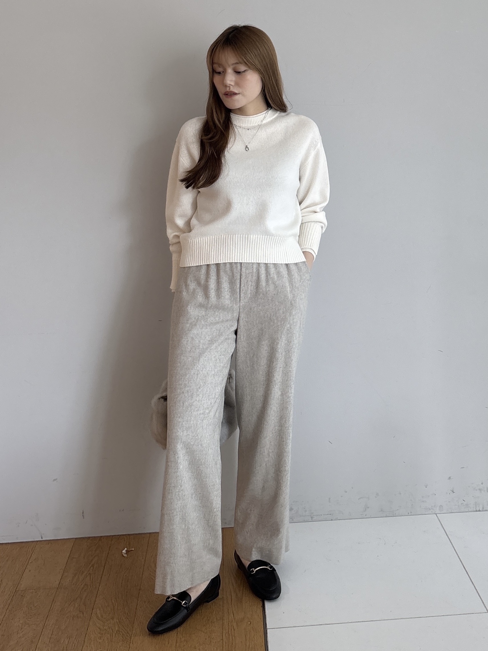 sayaさんの「UNTITLED｜ウール混ドロストワイドパンツ」を使ったコーディネート