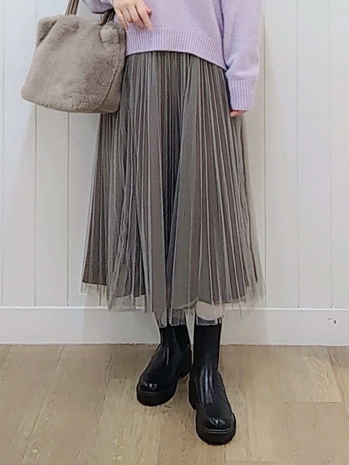 itoさんの「Dessin｜【洗える/ふんわりやわらかい】フォックスウールブレンド ニットプルオーバー」を使ったコーディネート