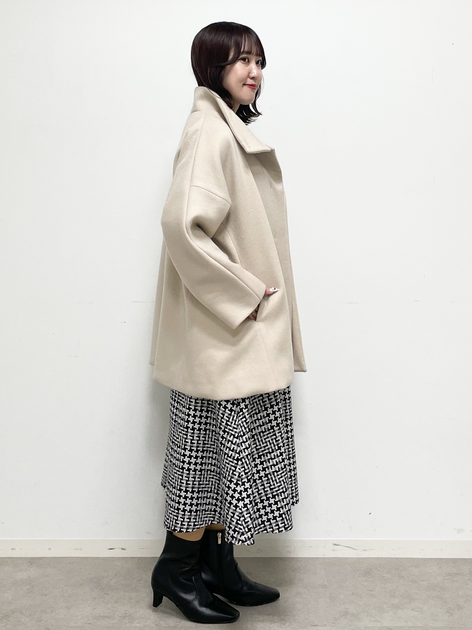 yukariさんの「Reflect｜【マシンウォッシュ】レース風編み柄ニット」を使ったコーディネート