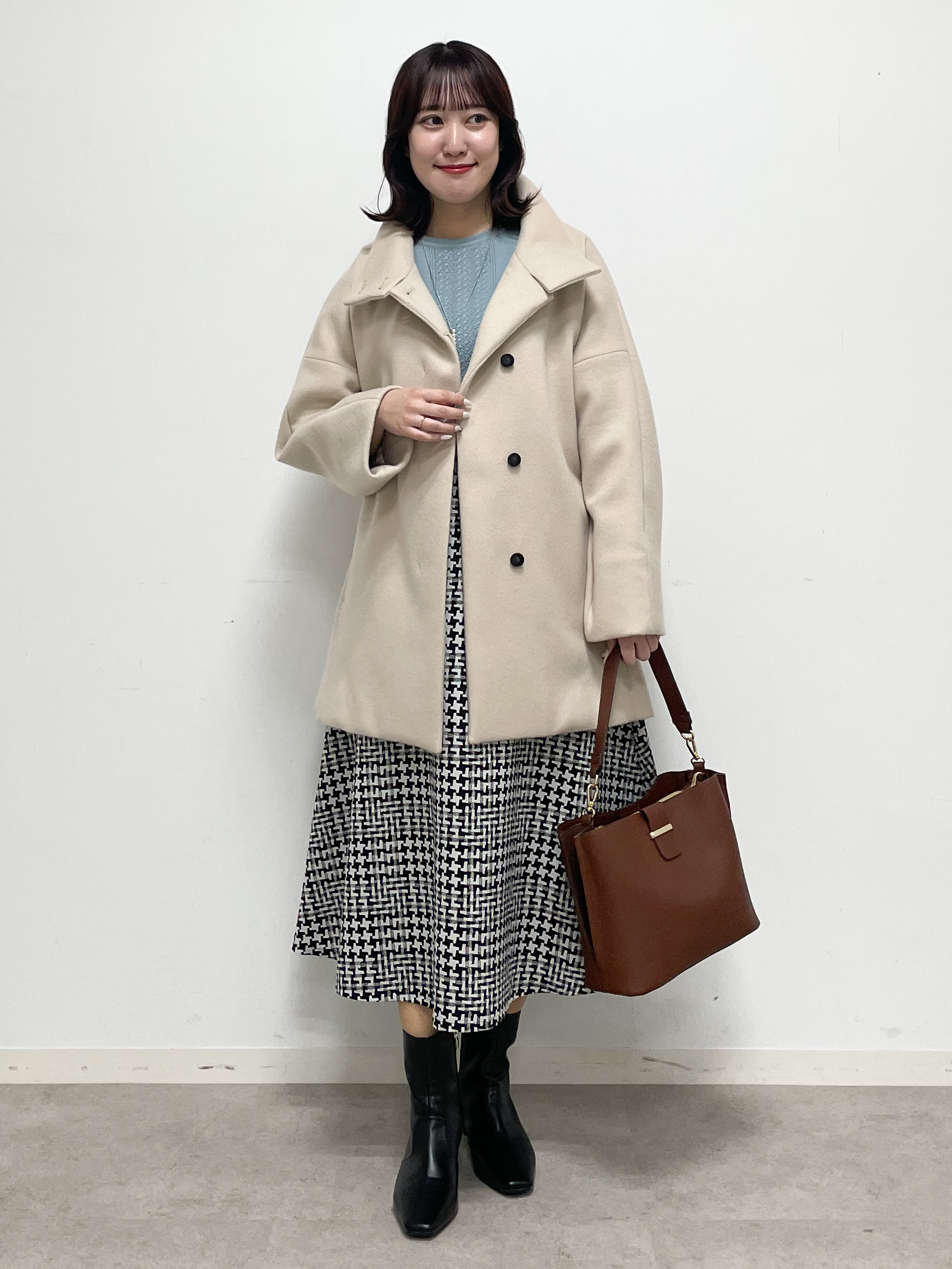 yukariさんの「Reflect｜【マシンウォッシュ】レース風編み柄ニット」を使ったコーディネート