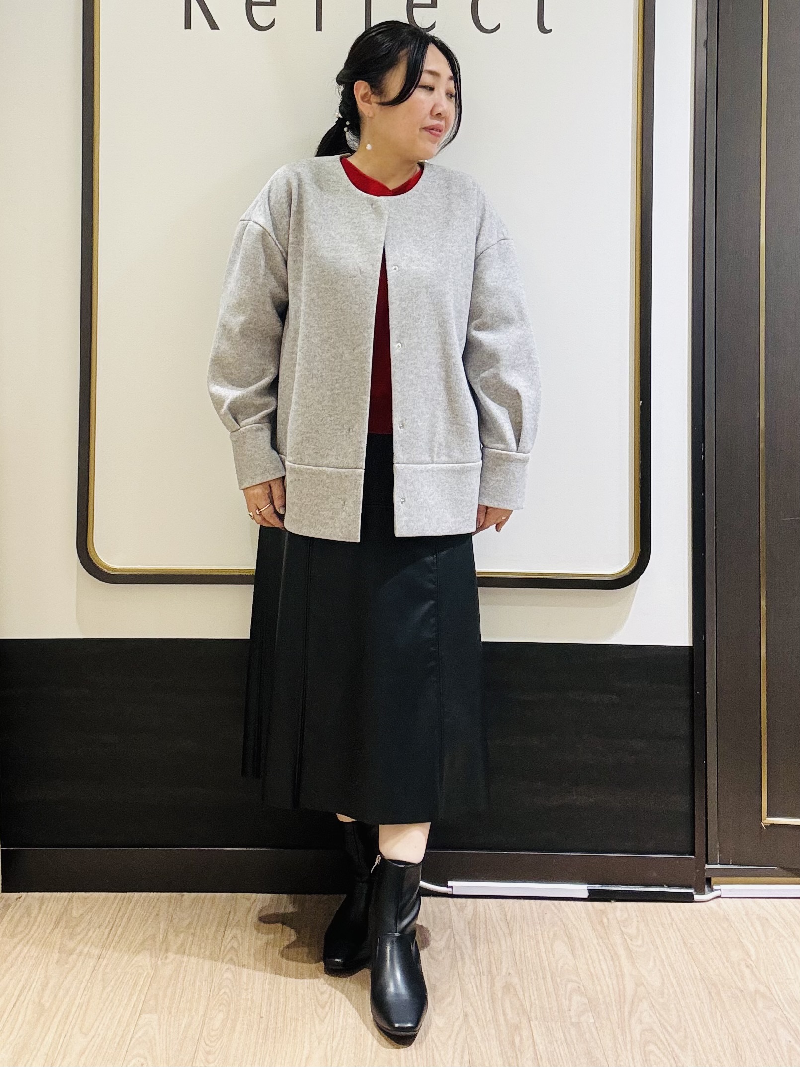 かまちゃんさんの「Reflect｜【マシンウォッシュ】ホールガーメントニット」を使ったコーディネート