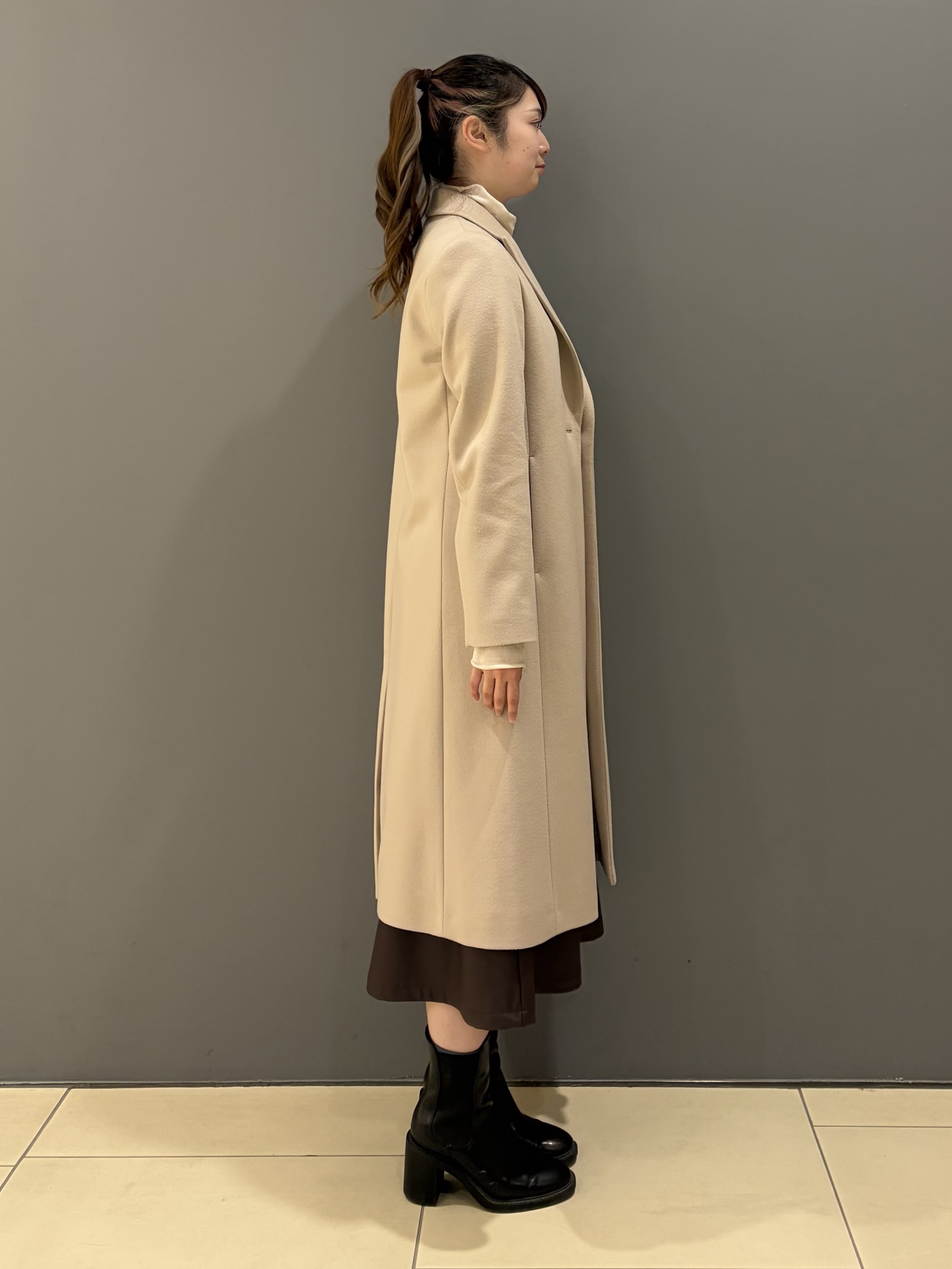 miさんの「UNTITLED｜ウールカシミヤテーラーコート」を使ったコーディネート