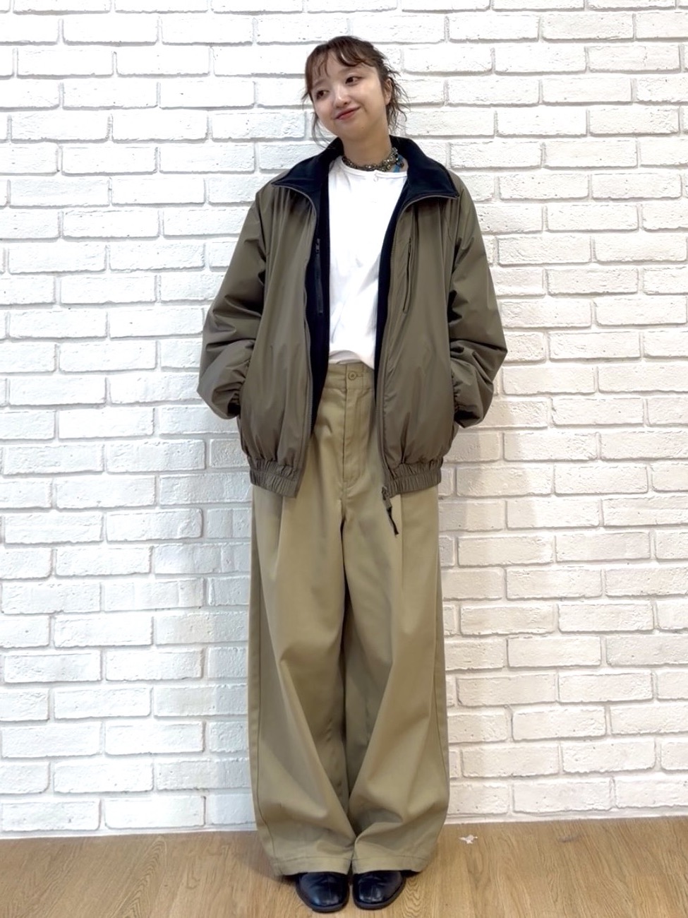 YUKAさんの「tk.TAKEO KIKUCHI｜【リバーシブル】スタンドカラーブルゾン」を使ったコーディネート