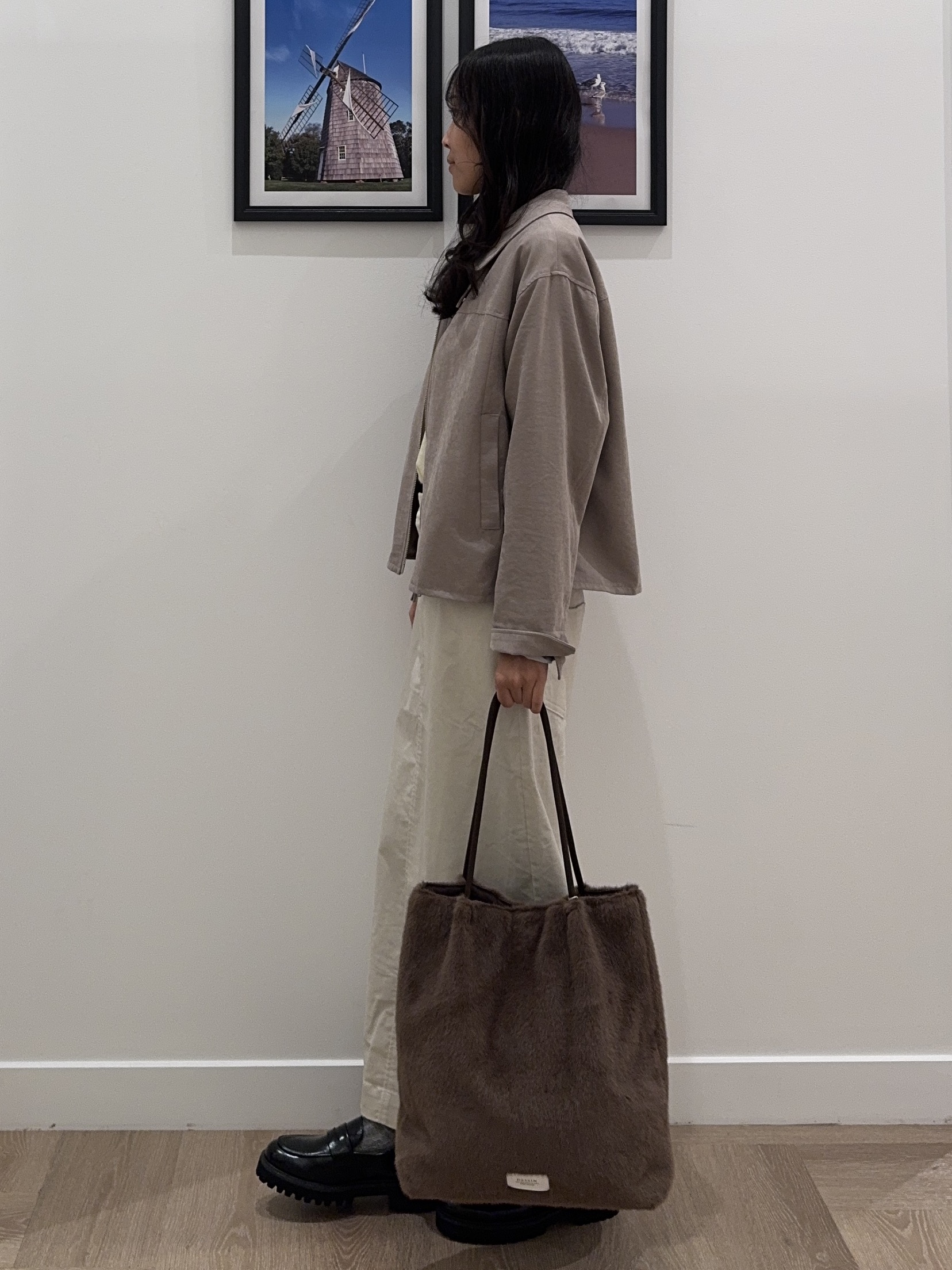 NOZOMIさんの「Dessin｜【店頭人気/洗濯機OK/秋インナー】シアーテレコヘンリーネックプルオーバー」を使ったコーディネート