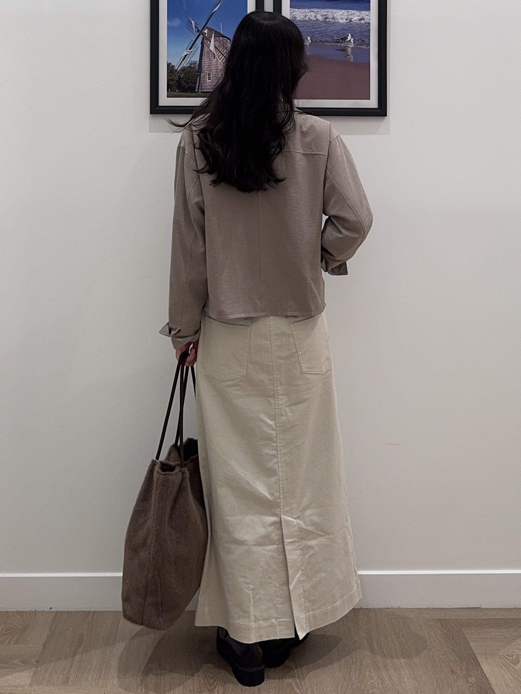 NOZOMIさんの「Dessin｜【店頭人気/洗濯機OK/秋インナー】シアーテレコヘンリーネックプルオーバー」を使ったコーディネート