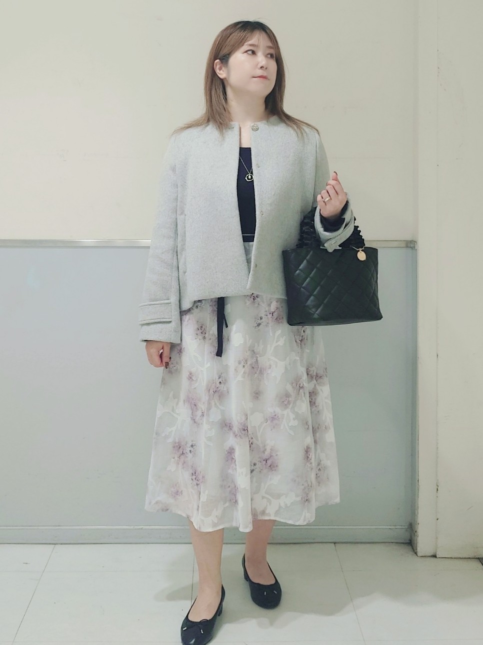 NONさんの「index｜【植草美幸先生が指南する好印象スタイル】カシミヤ混ノーカラーショートコート」を使ったコーディネート