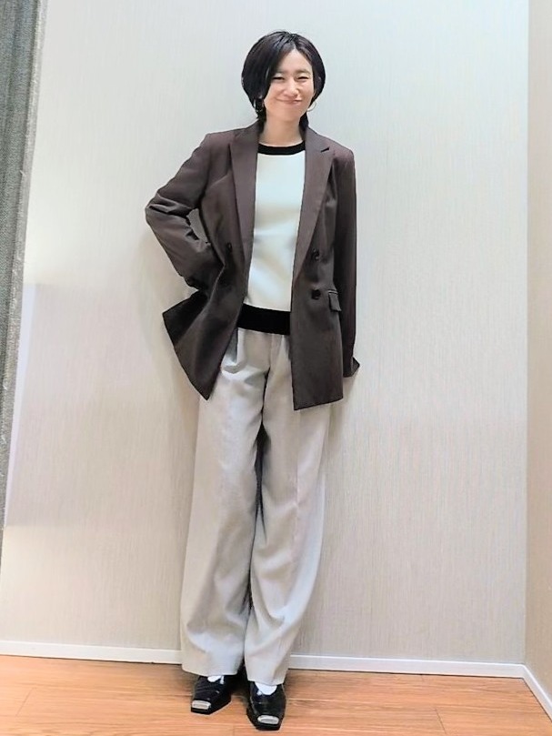 ミズタさんの「UNTITLED｜【アンサンブル可/上品映え】モールラインクルーネックニット」を使ったコーディネート