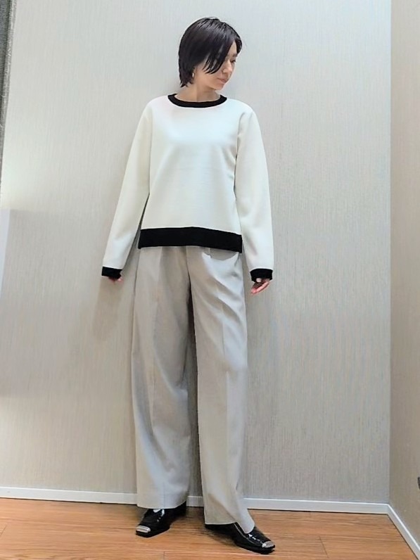 ミズタさんの「UNTITLED｜【アンサンブル可/上品映え】モールラインクルーネックニット」を使ったコーディネート