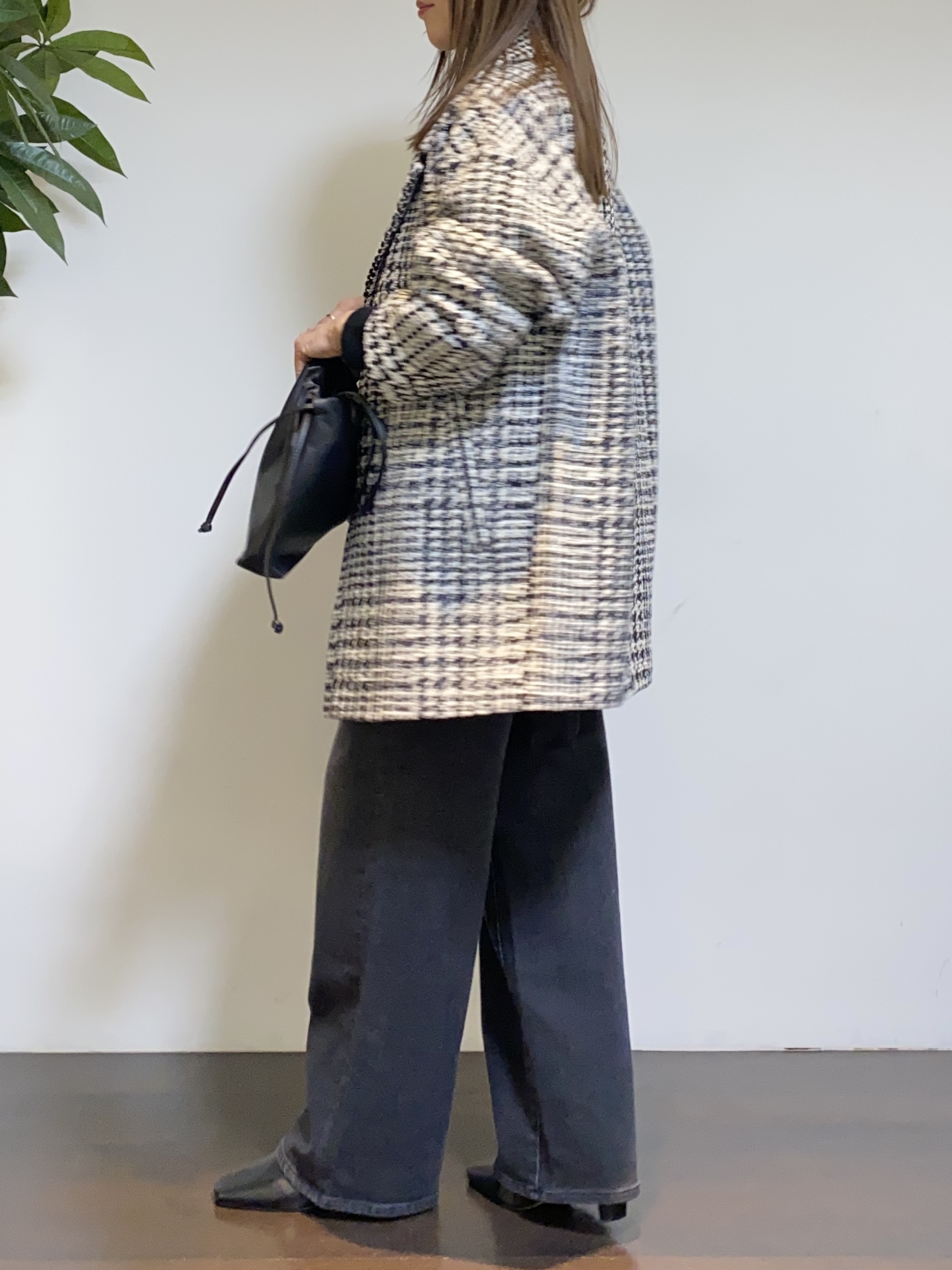tomoさんの「UNTITLED｜ツィードライクジャカードダブルコート」を使ったコーディネート