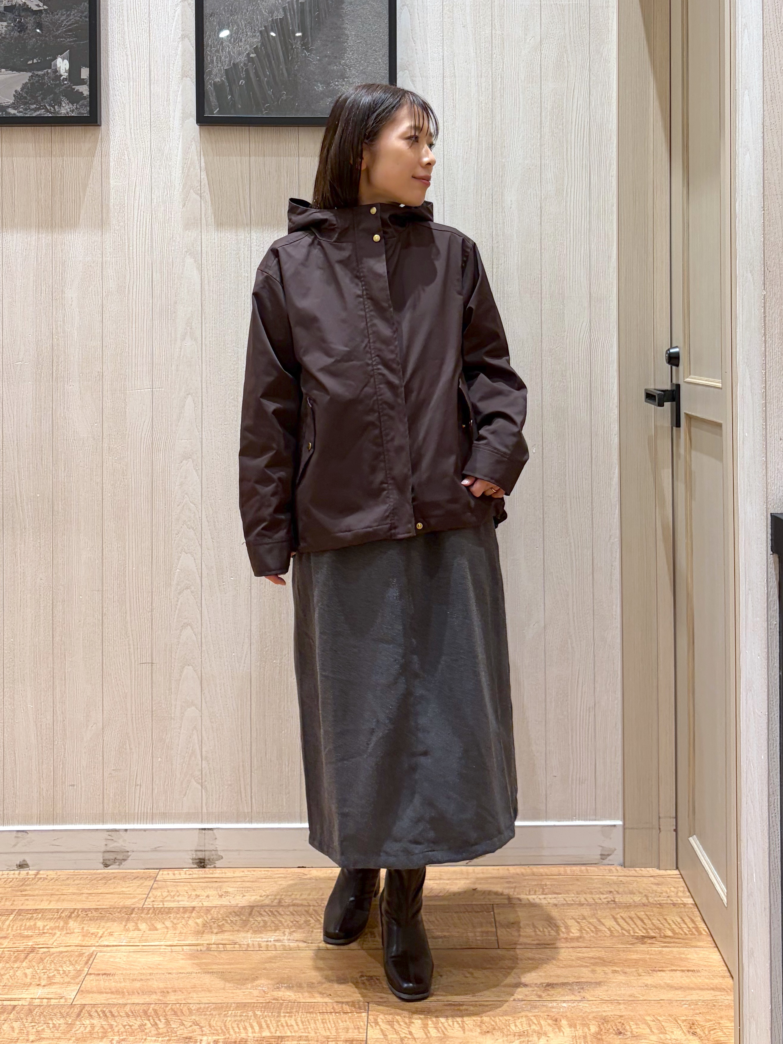shirayuuuさんの「SHOO･LA･RUE｜【洗濯機可/撥水/マルチWAY】ファーライナー付き 毎日欲張りマンパ」を使ったコーディネート