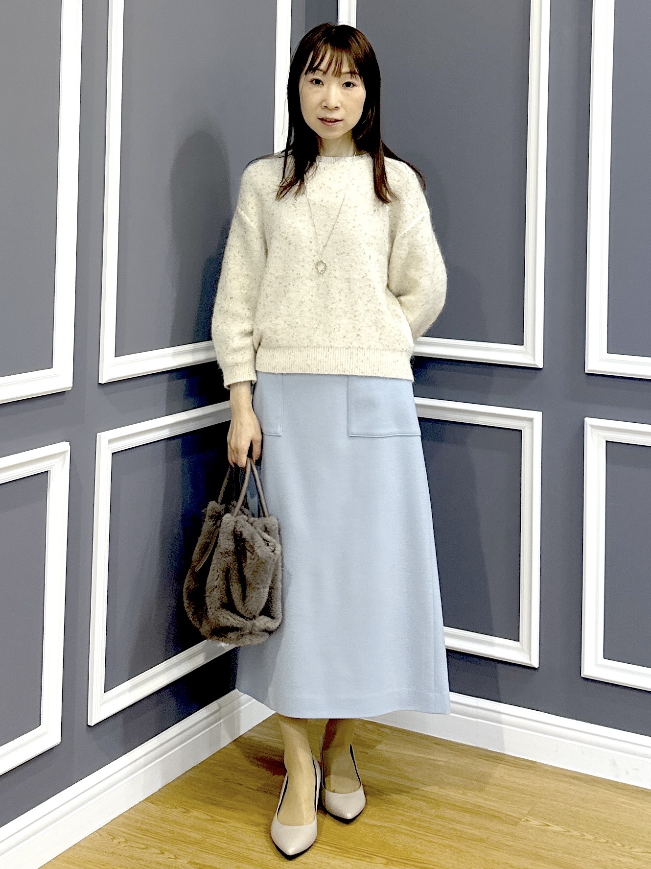 Miwaさんの「UNTITLED｜ミルドジャージIラインスカート」を使ったコーディネート