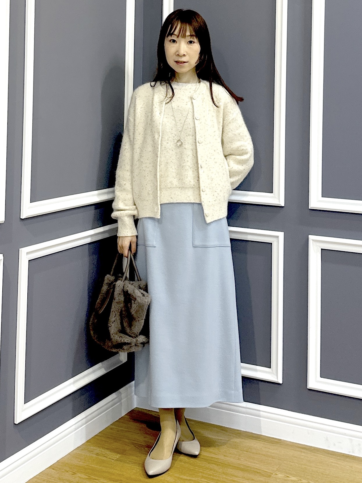 Miwaさんの「UNTITLED｜ミルドジャージIラインスカート」を使ったコーディネート