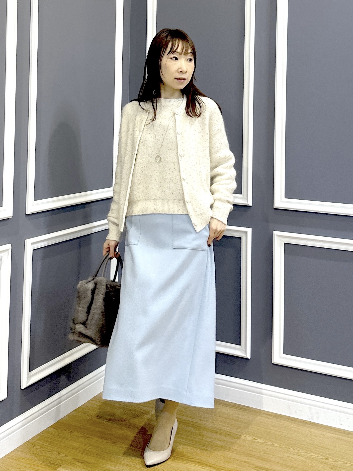 Miwaさんの「UNTITLED｜ミルドジャージIラインスカート」を使ったコーディネート
