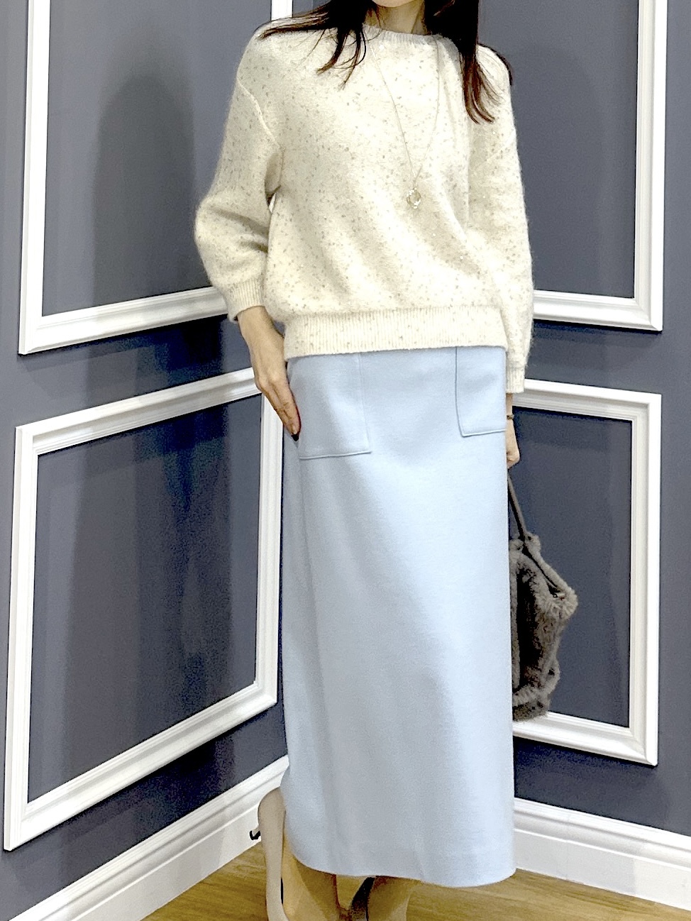 Miwaさんの「UNTITLED｜ミルドジャージIラインスカート」を使ったコーディネート
