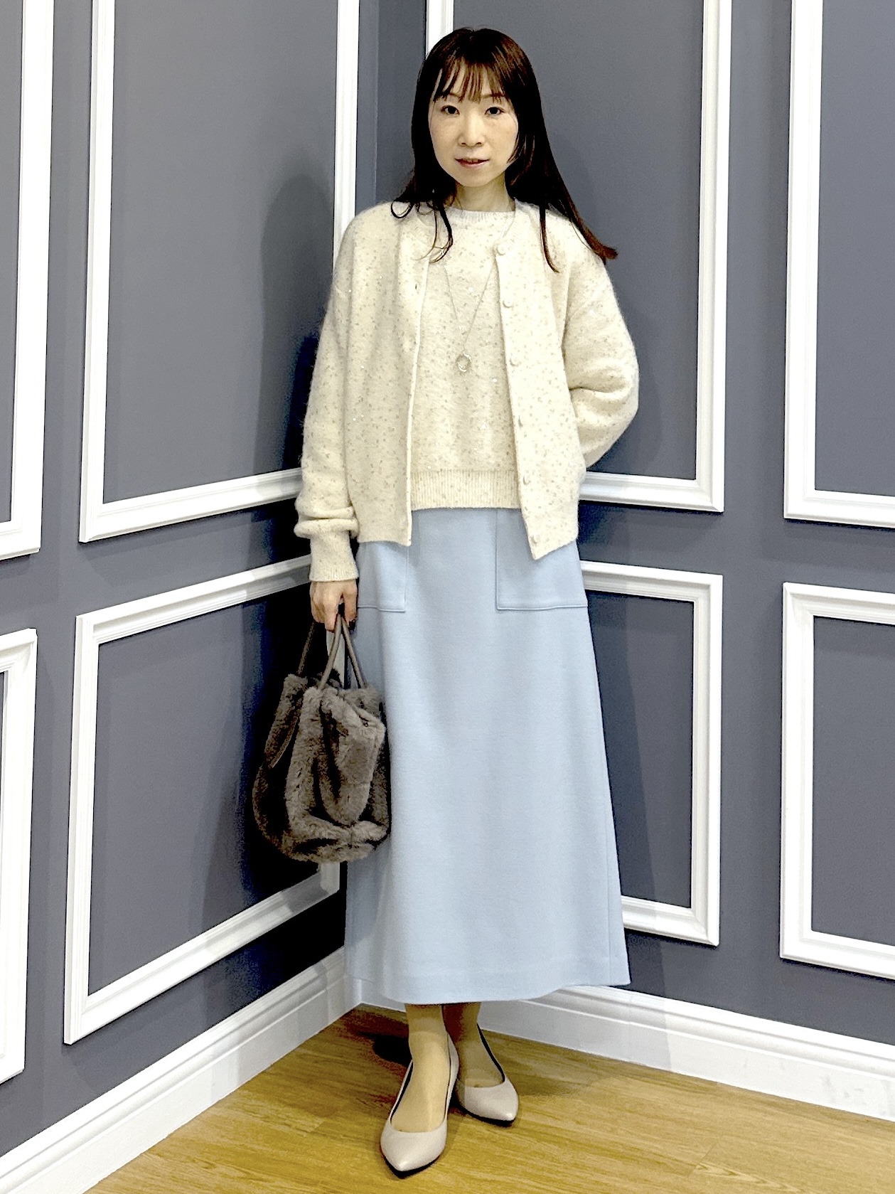 Miwaさんの「UNTITLED｜ミルドジャージIラインスカート」を使ったコーディネート