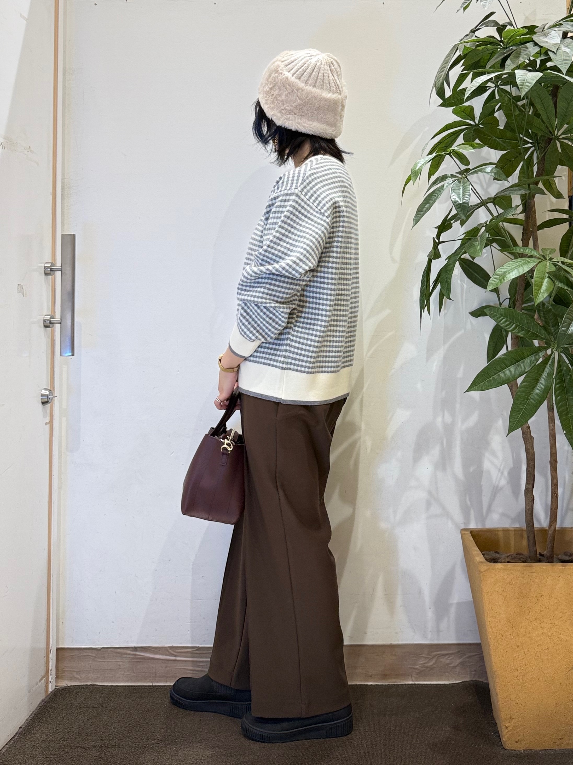 misakiさんの「SHOO･LA･RUE｜【S-LL/洗濯機可】チェック柄もちもちニット」を使ったコーディネート