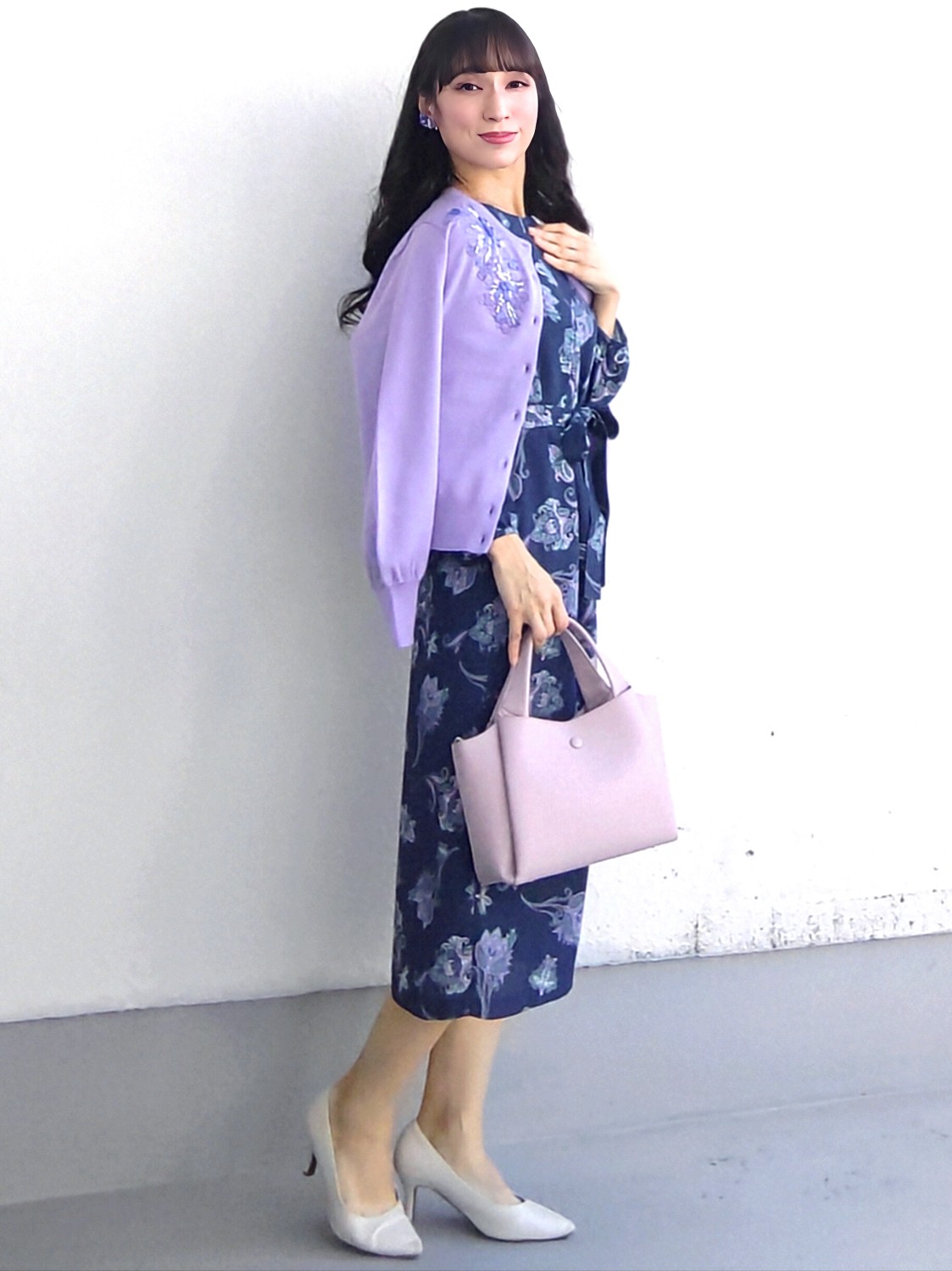 keinaさんの「SunaUna｜【手洗い可／日本製】ペイズリー柄パフスリーブワンピース」を使ったコーディネート