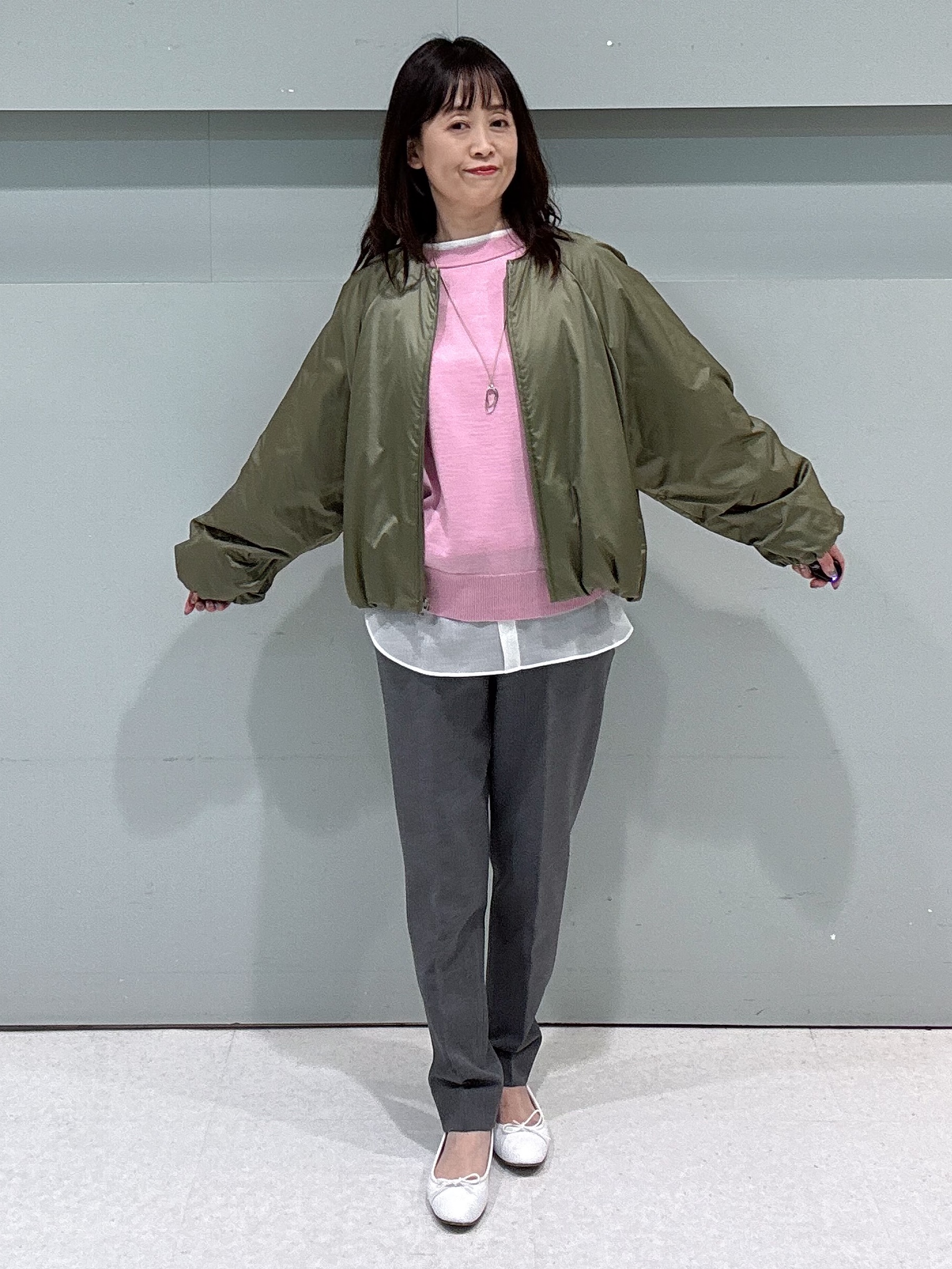 makiさんの「UNTITLED｜【軽アウター/中綿/秋冬コート】ショートブルゾン」を使ったコーディネート