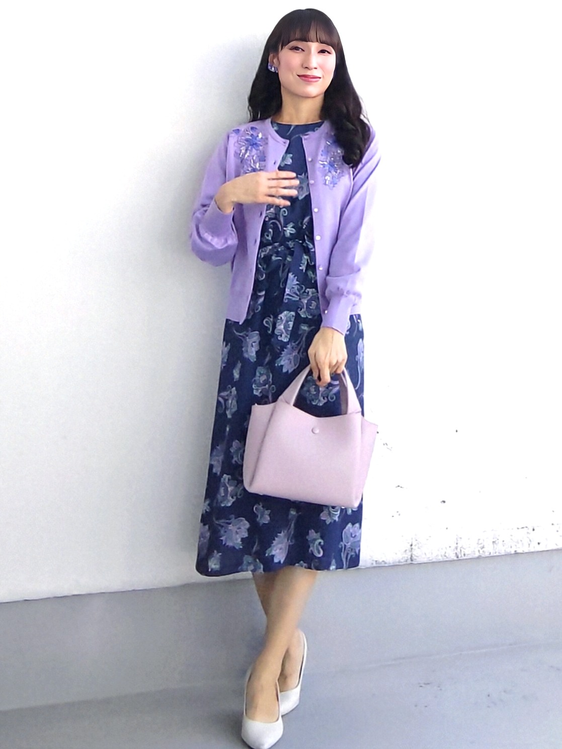 keinaさんの「SunaUna｜【手洗い可／日本製】ペイズリー柄パフスリーブワンピース」を使ったコーディネート