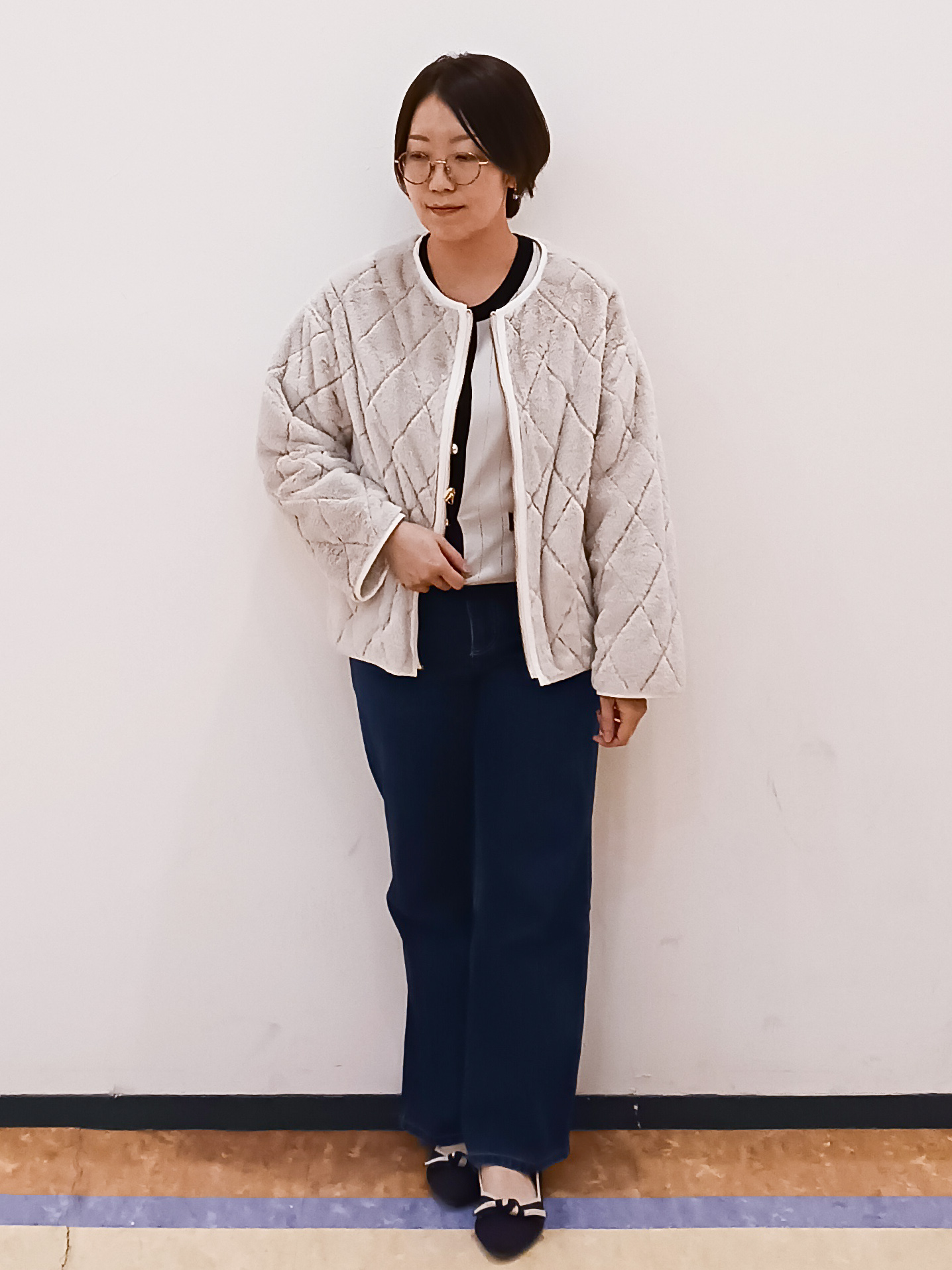 KaHoさんの「index｜【リバーシブル】キルティングファーブルゾン《洗濯機OK》」を使ったコーディネート