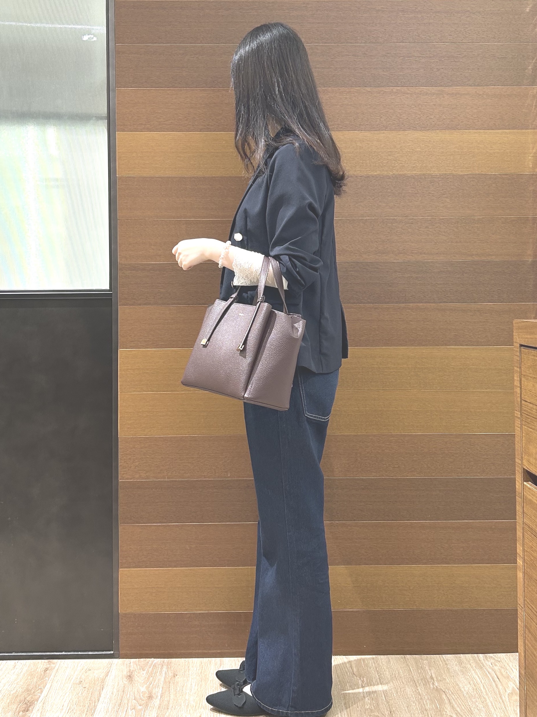 hinaさんの「OPAQUE.CLIP｜《再入荷》ダブルブレストテーラードジャケット【接触冷感／吸水速乾／イージーアイロン／防シワ／洗濯機O」を使ったコーディネート