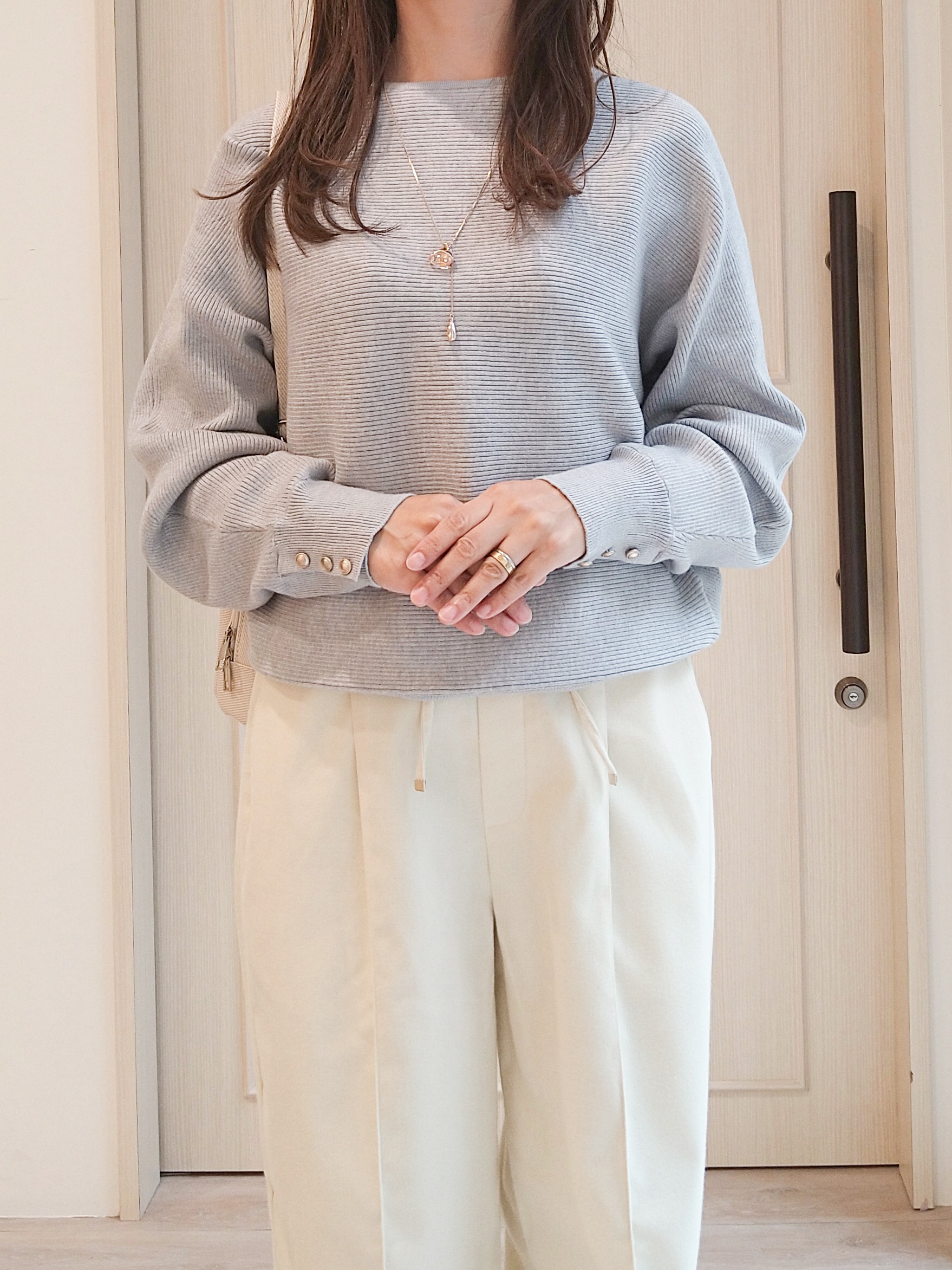mi-saさんの「SHOO･LA･RUE｜【S-LL】フード付き ブークレ調チェックコート」を使ったコーディネート
