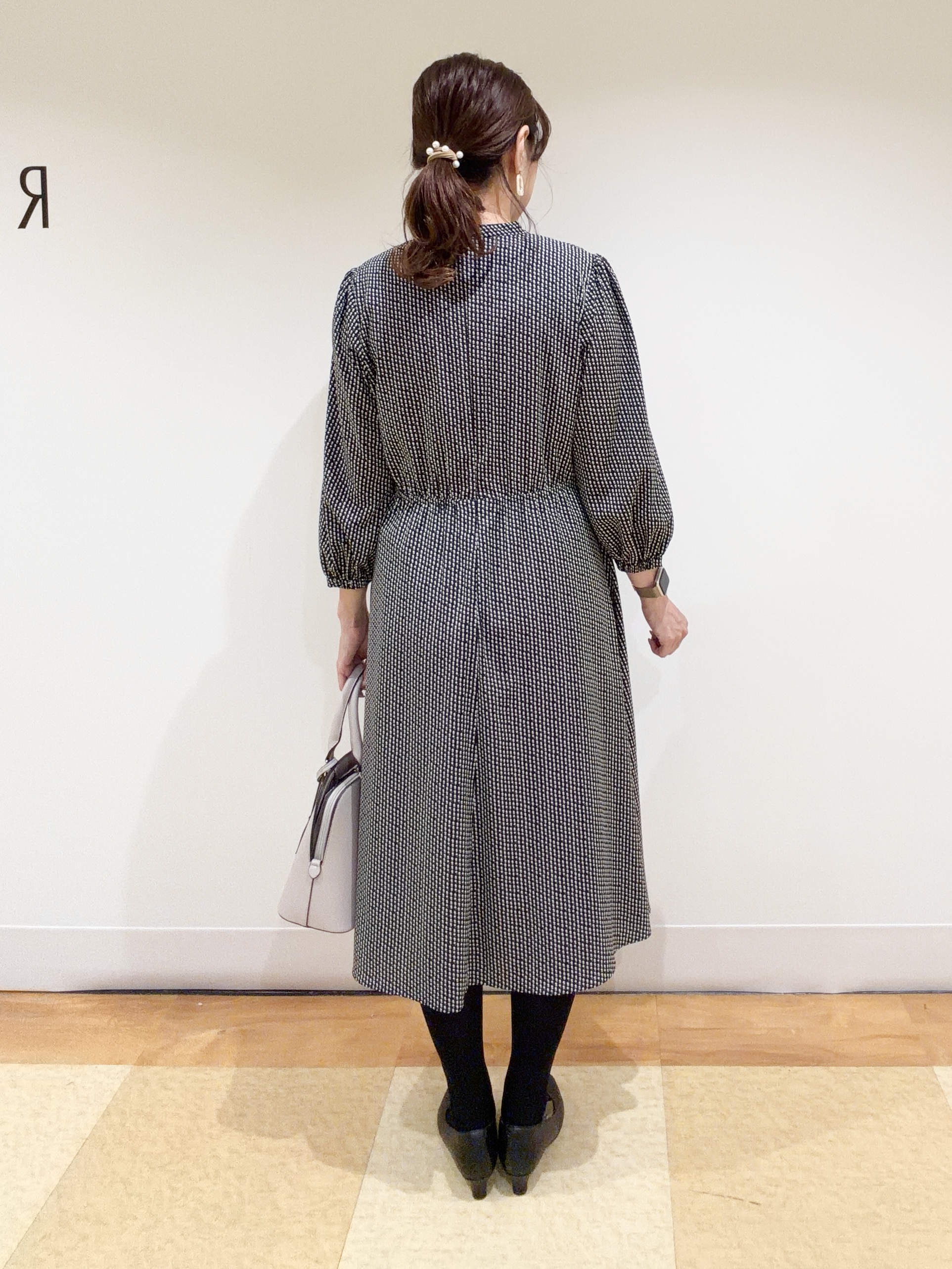 ayaさんの「Reflect｜【SS-4Lサイズ／通勤】変形ドット柄プリントワンピース」を使ったコーディネート
