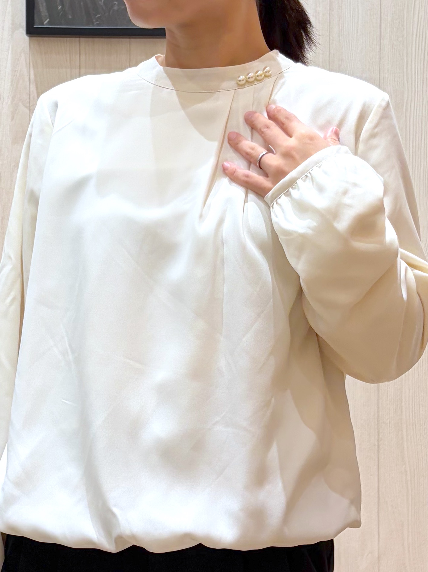 shirayuuuさんの「SHOO･LA･RUE｜【通勤/セットアップ可/洗濯機可】すっきり好印象 ノーカラージャケット」を使ったコーディネート