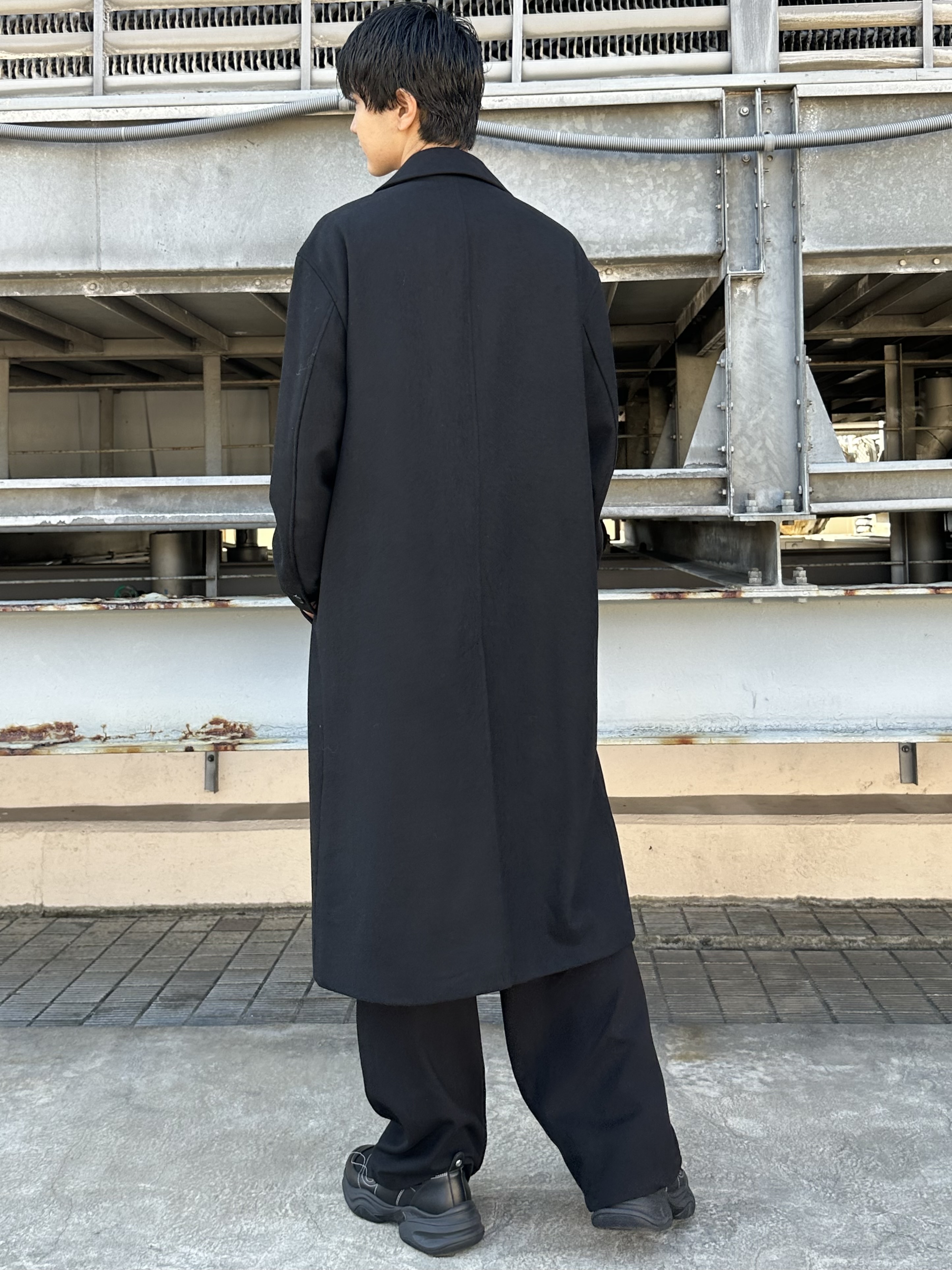 KOHEIさんの「tk.TAKEO KIKUCHI｜【2WAY】ダブルオーバーチェスターコート/メルトン/ウールブレンド/ロングコート/スタンドカラー/」を使ったコーディネート