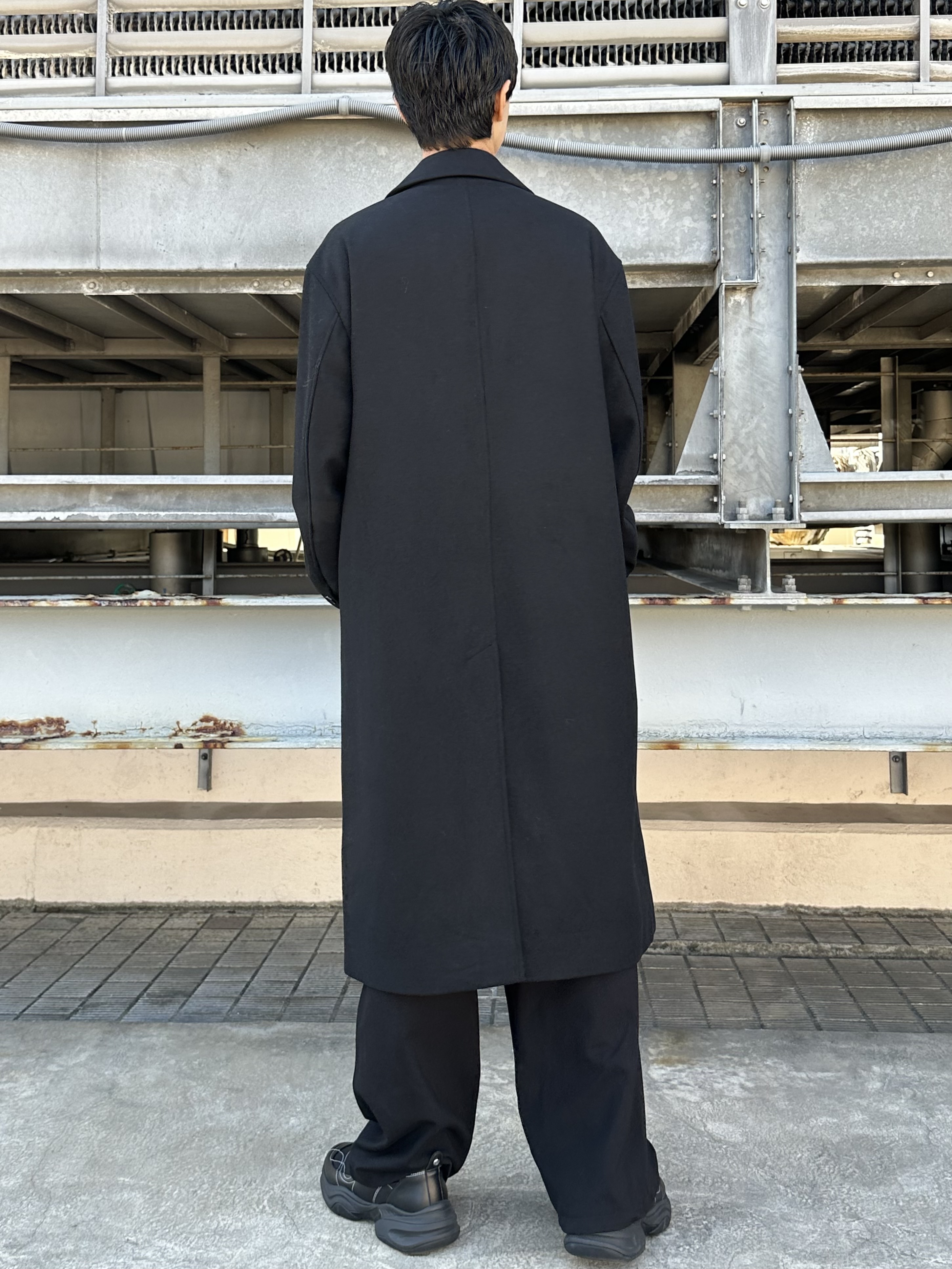 KOHEIさんの「tk.TAKEO KIKUCHI｜【2WAY】ダブルオーバーチェスターコート/メルトン/ウールブレンド/ロングコート/スタンドカラー/」を使ったコーディネート