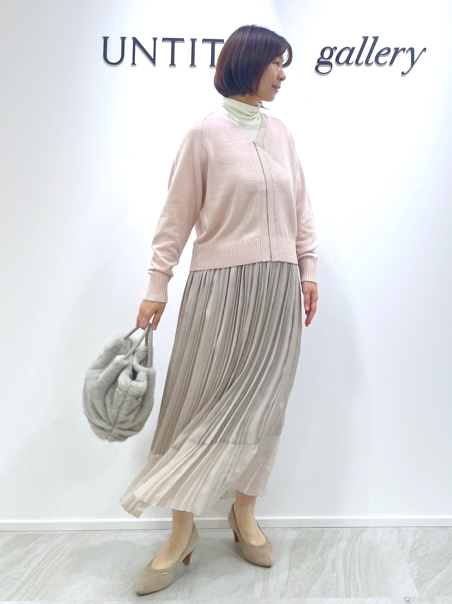 hanaさんの「UNTITLED｜【店頭人気！】杢調ジップカーディガン」を使ったコーディネート
