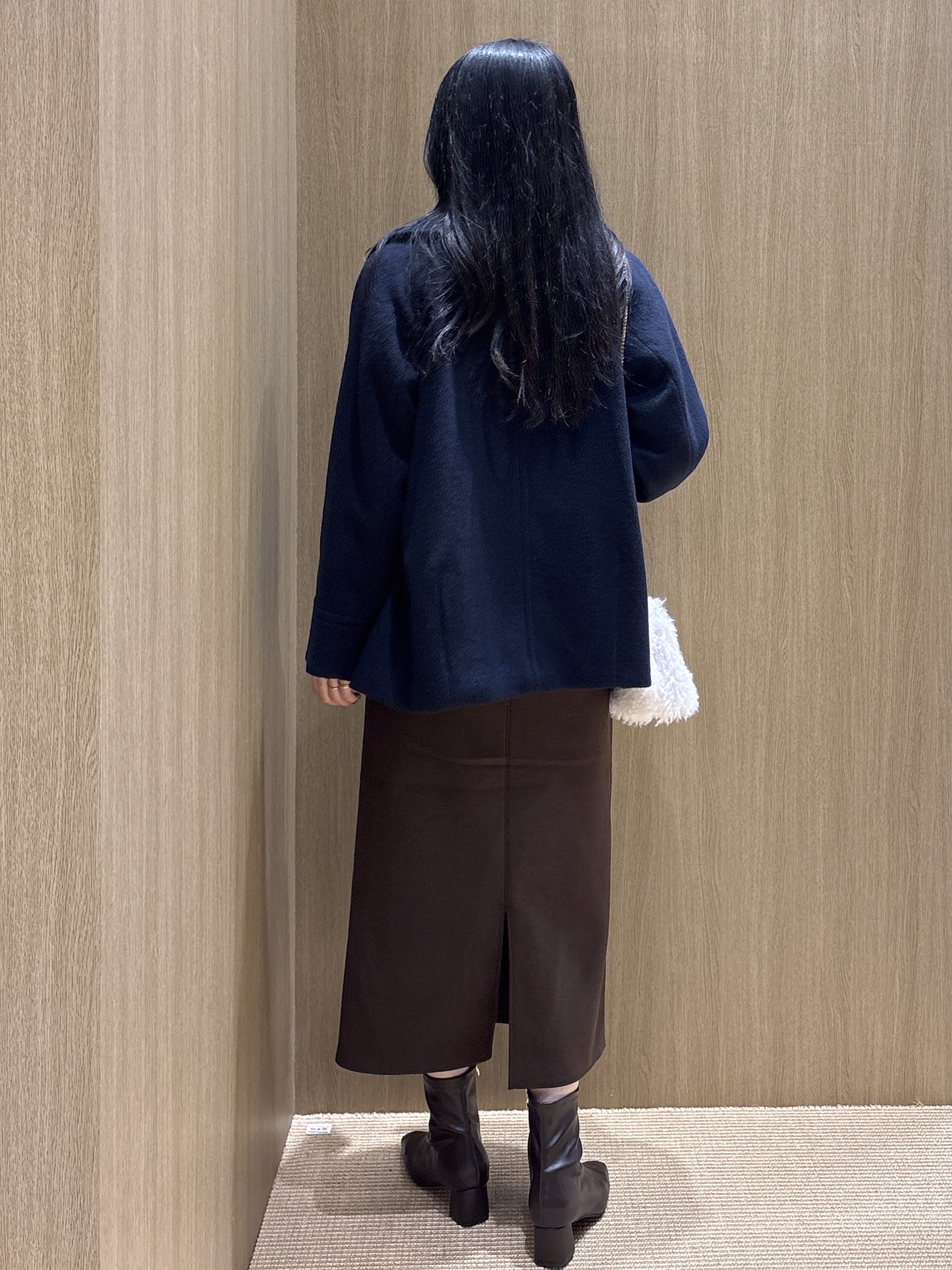 sachikoさんの「OPAQUE.CLIP｜カシミヤブレンドウール ミドルピーコート」を使ったコーディネート