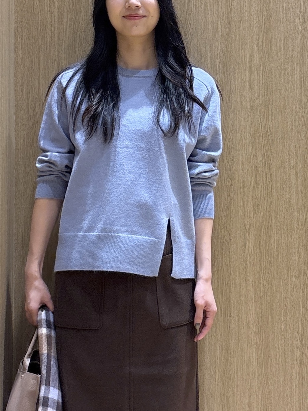 sachikoさんの「OPAQUE.CLIP｜カシミヤブレンドウール ミドルピーコート」を使ったコーディネート