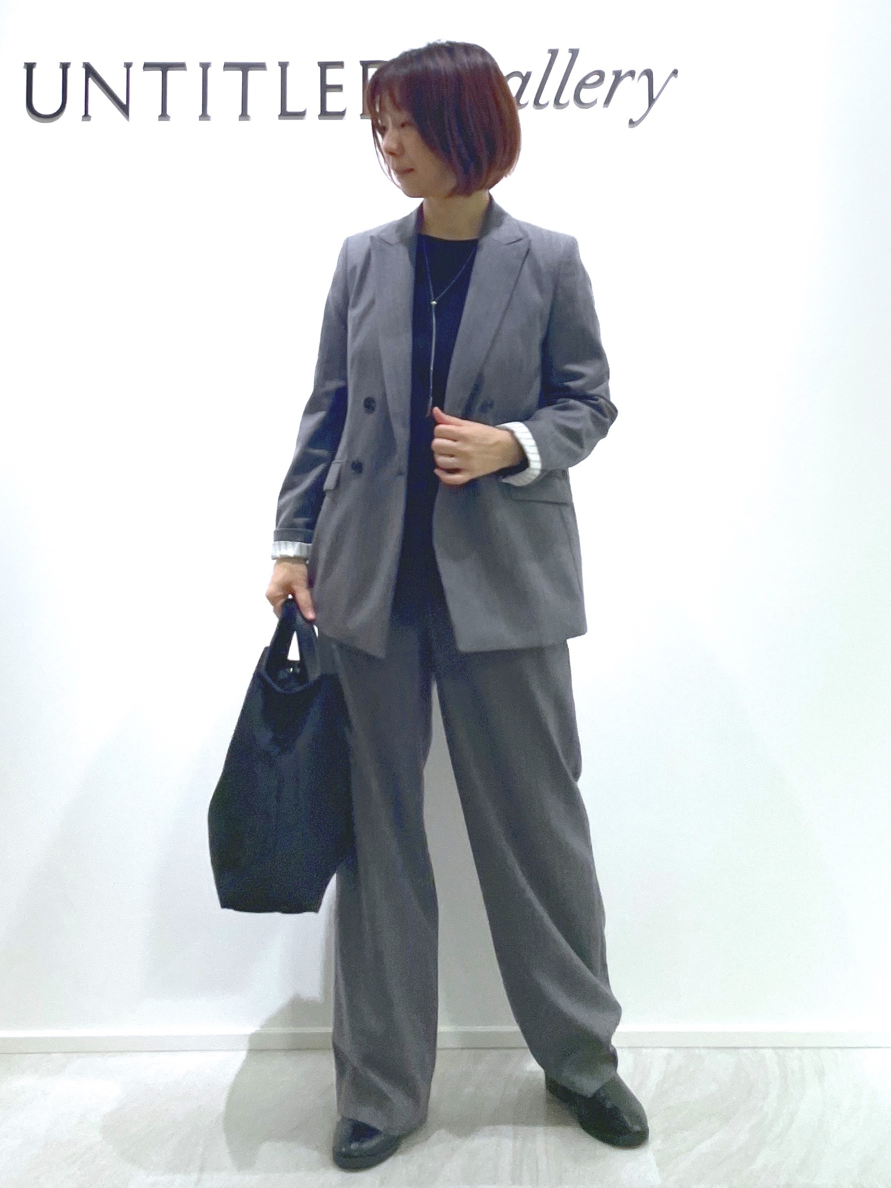 hanaさんの「UNTITLED｜【セットアップ可/ライトアウター/仕事着スーツ】ウールダブルジャケット」を使ったコーディネート