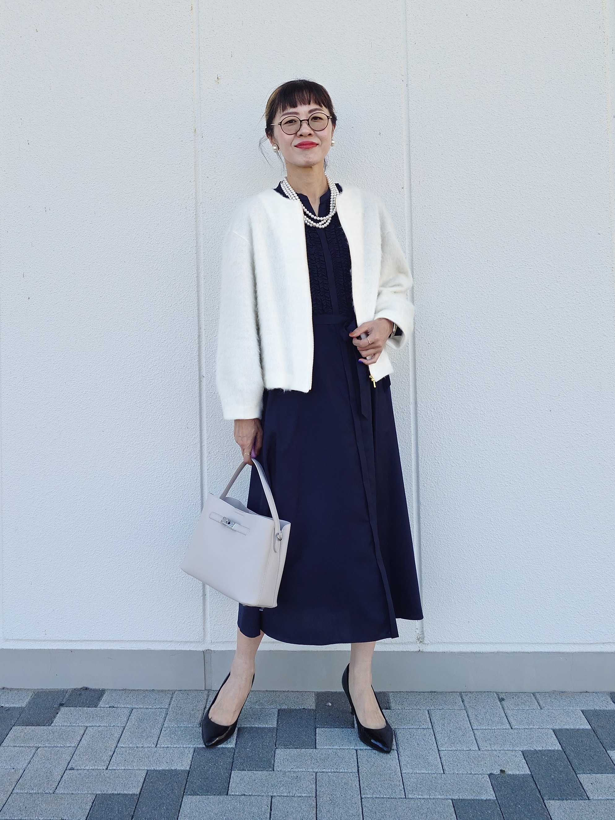 MUTSUKOさんの「UNTITLED｜【軽アウター/秋羽織り】シャギージップカーデ」を使ったコーディネート