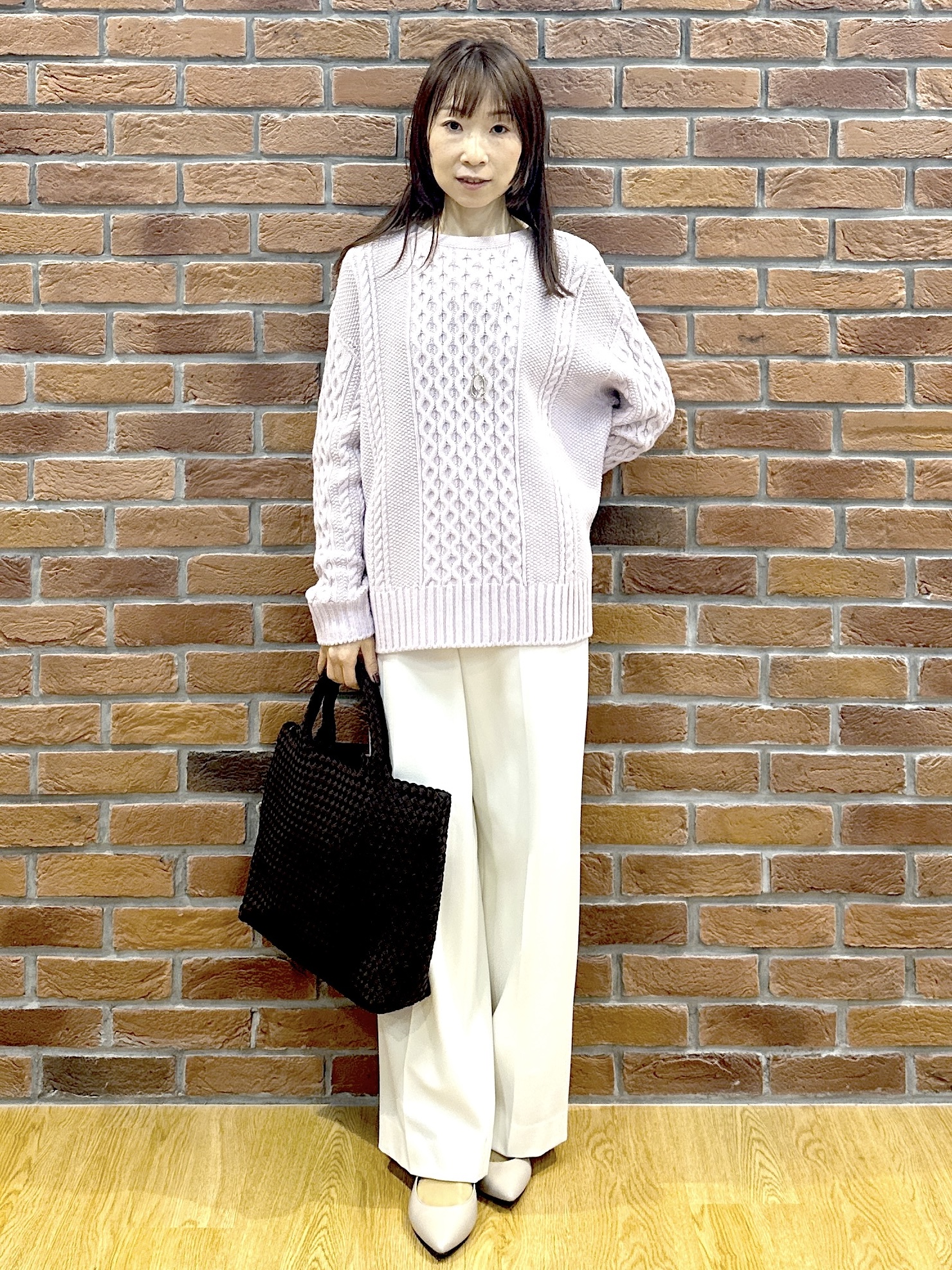 Miwaさんの「UNTITLED｜裏起毛ワイドパンツ」を使ったコーディネート