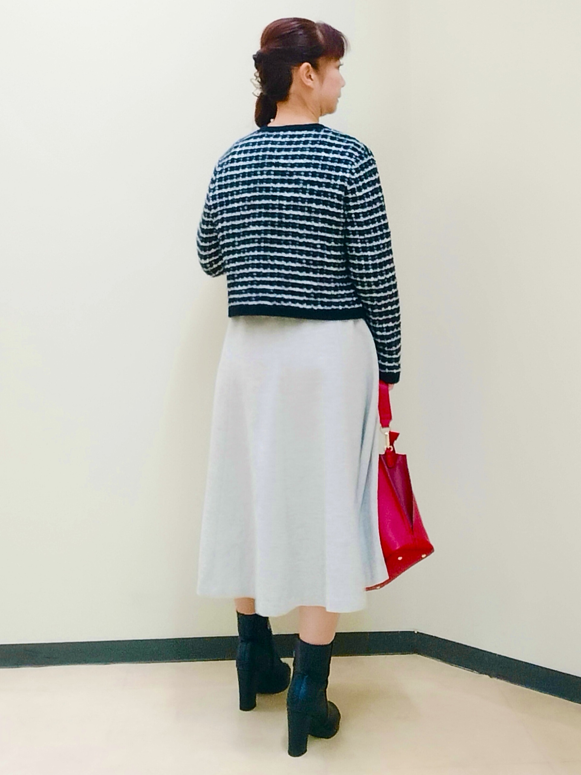 花さんの「Reflect｜【洗える】ツイード調ニットカーディガン」を使ったコーディネート