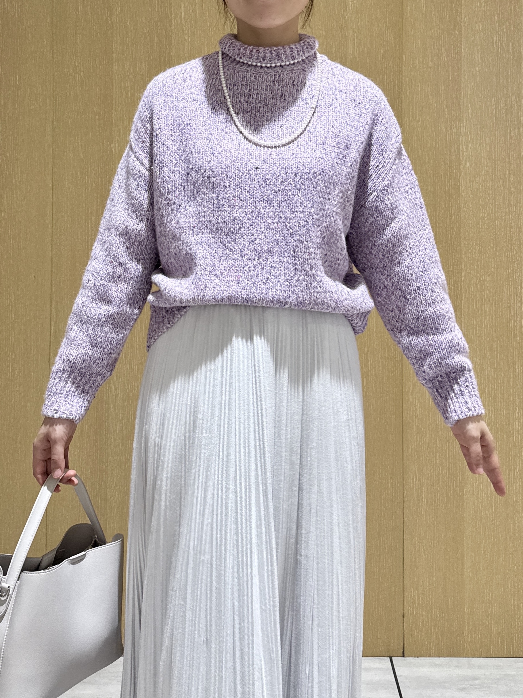 nanaさんの「UNTITLED｜前後2WAYミックスツィードニット」を使ったコーディネート