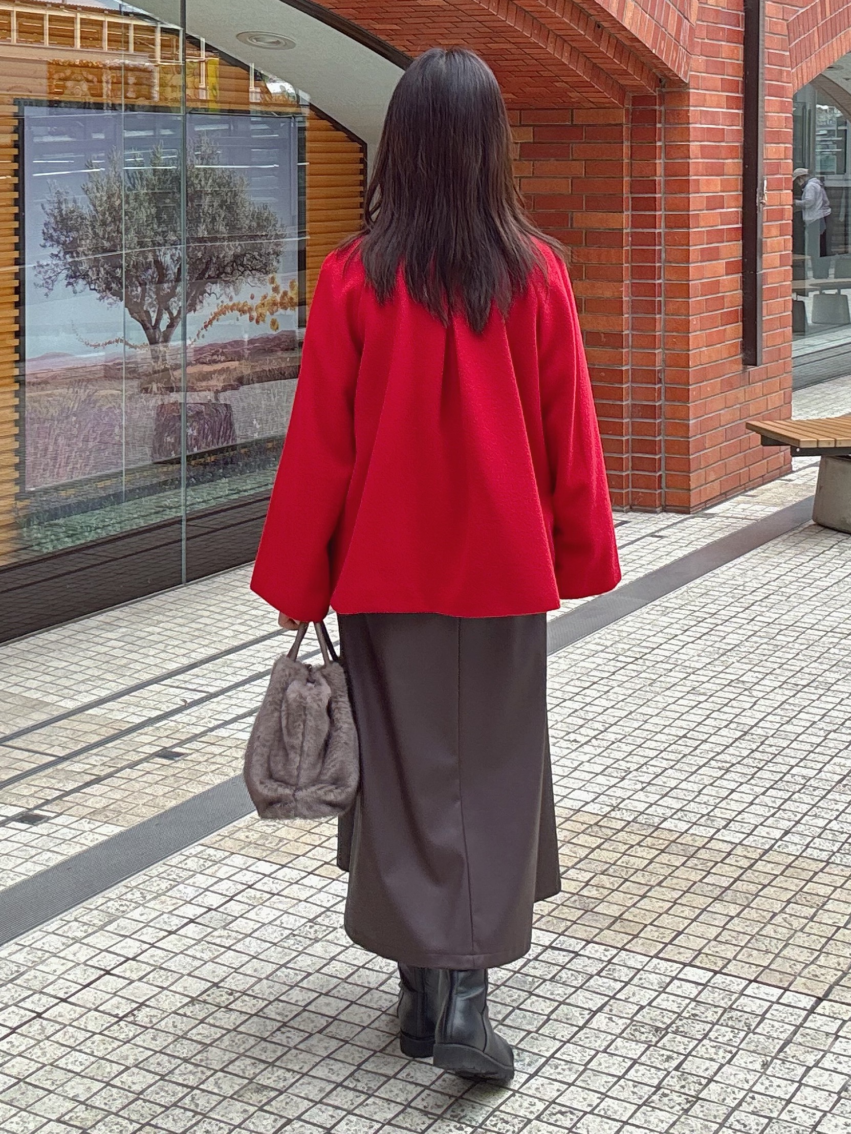 makiさんの「UNTITLED｜【軽アウター/ウール100】ウールショートコート」を使ったコーディネート
