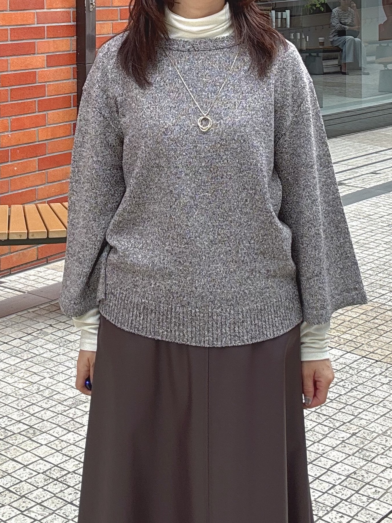 makiさんの「UNTITLED｜【軽アウター/ウール100】ウールショートコート」を使ったコーディネート