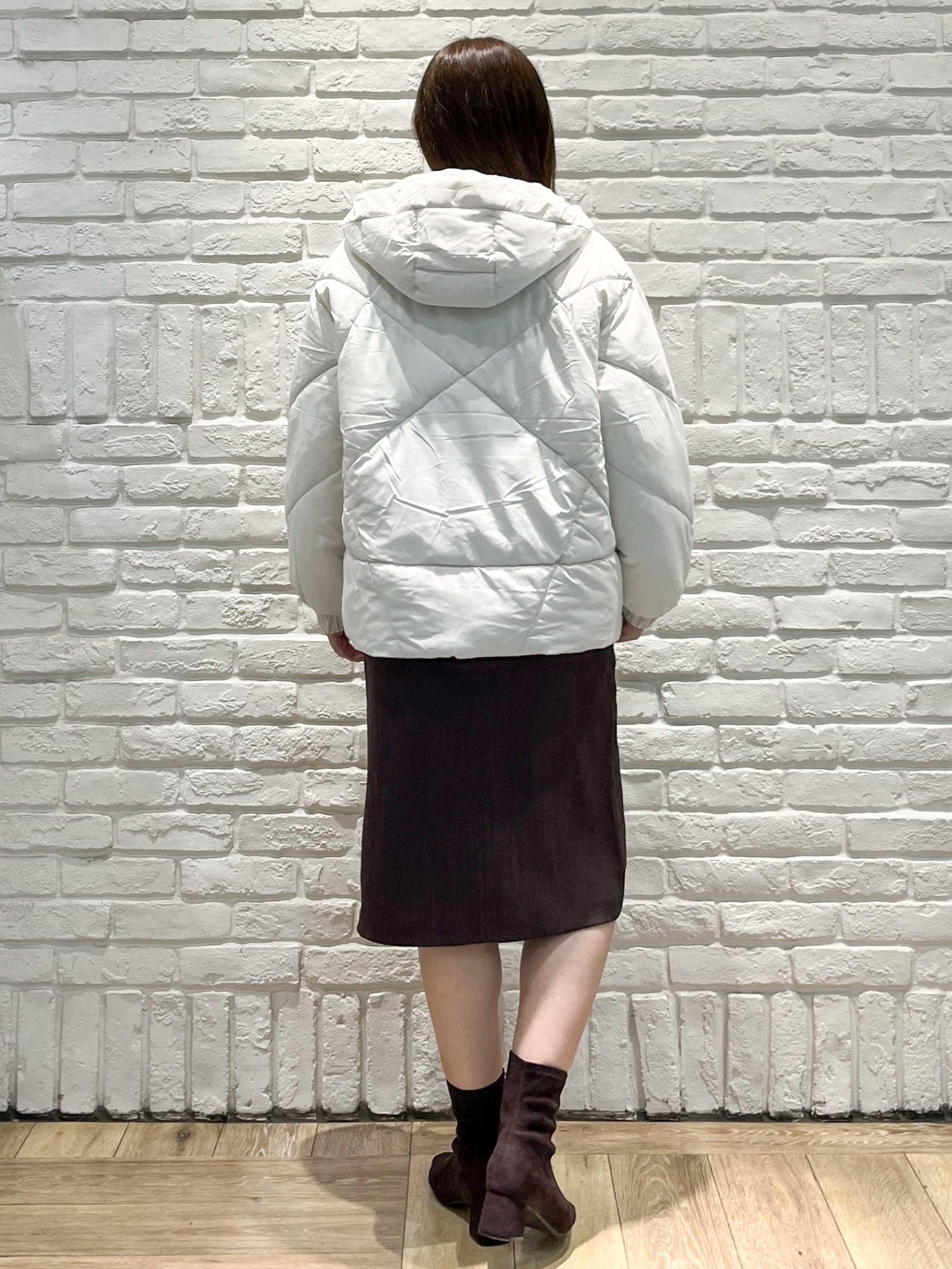 erinaさんの「index｜ビッグシルエットパフコート【洗濯機OK／静電気防止（裏地）／撥水】」を使ったコーディネート