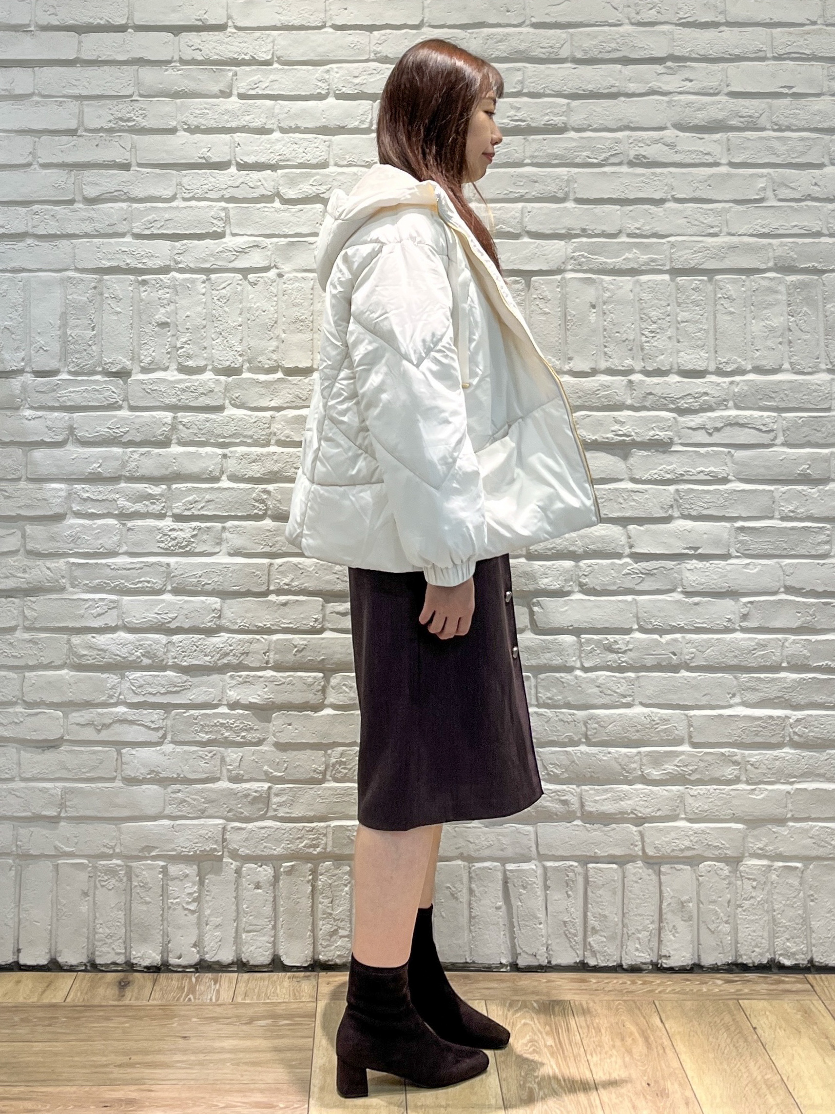 erinaさんの「index｜ビッグシルエットパフコート【洗濯機OK／静電気防止（裏地）／撥水】」を使ったコーディネート