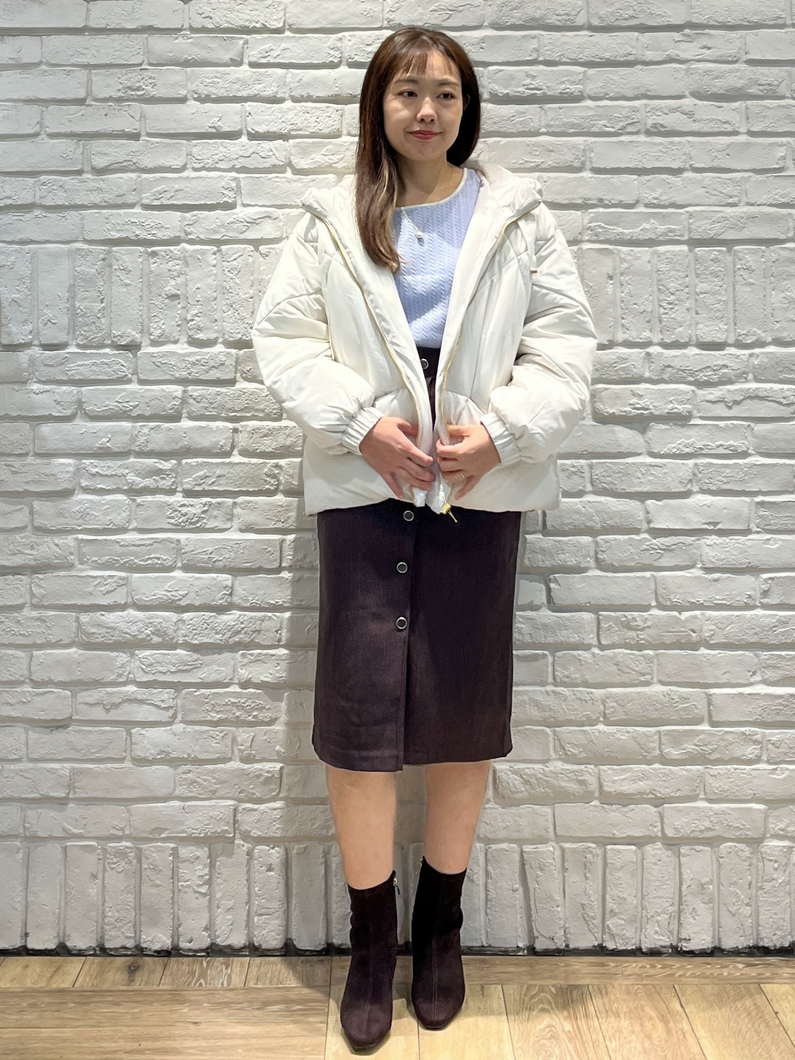 erinaさんの「index｜ビッグシルエットパフコート【洗濯機OK／静電気防止（裏地）／撥水】」を使ったコーディネート