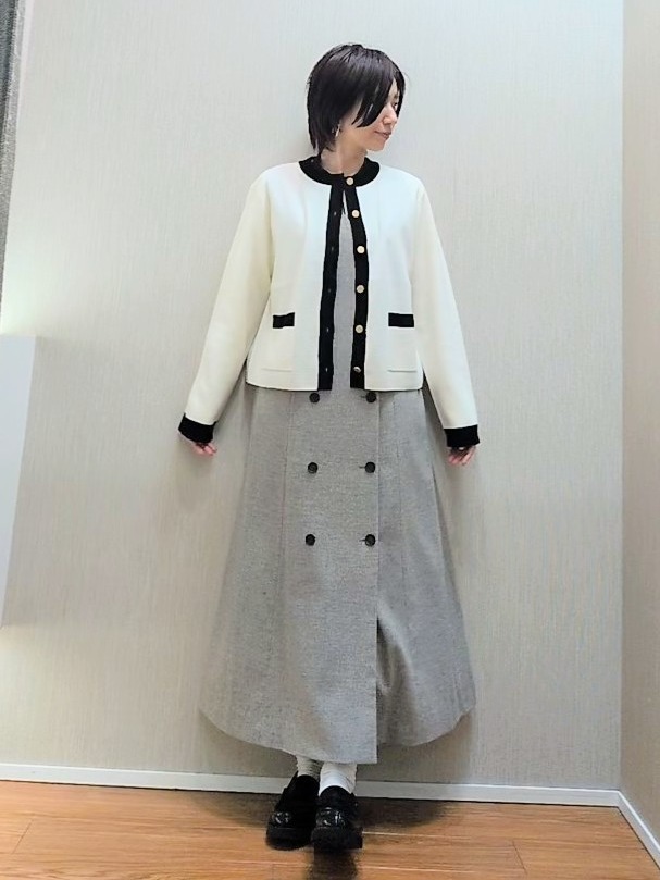 ミズタさんの「UNTITLED｜【アンサンブル可/ジャケットライク】モールラインカーディガン」を使ったコーディネート