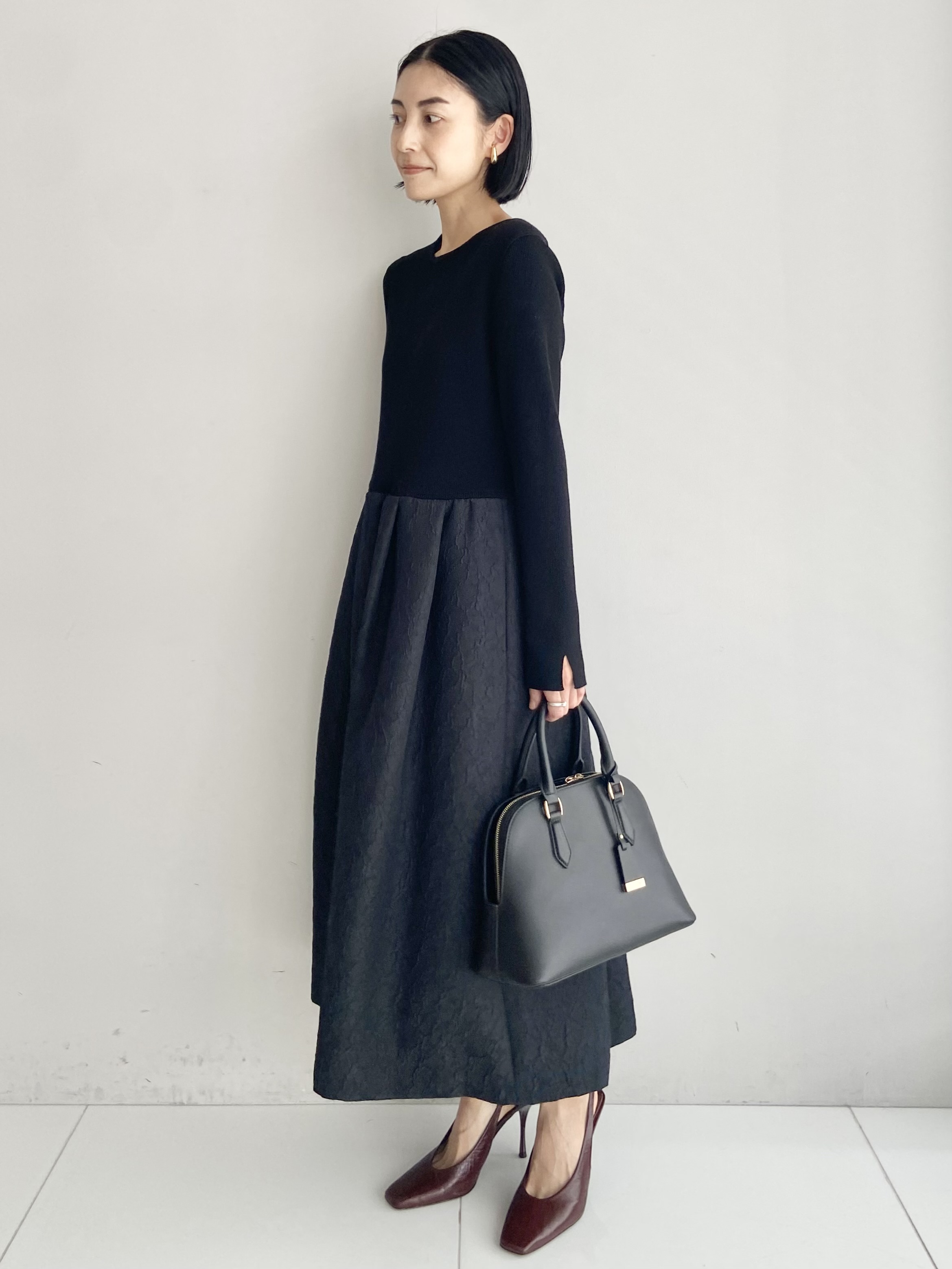 AYAさんの「UNTITLED｜ニットドッキングワンピース」を使ったコーディネート