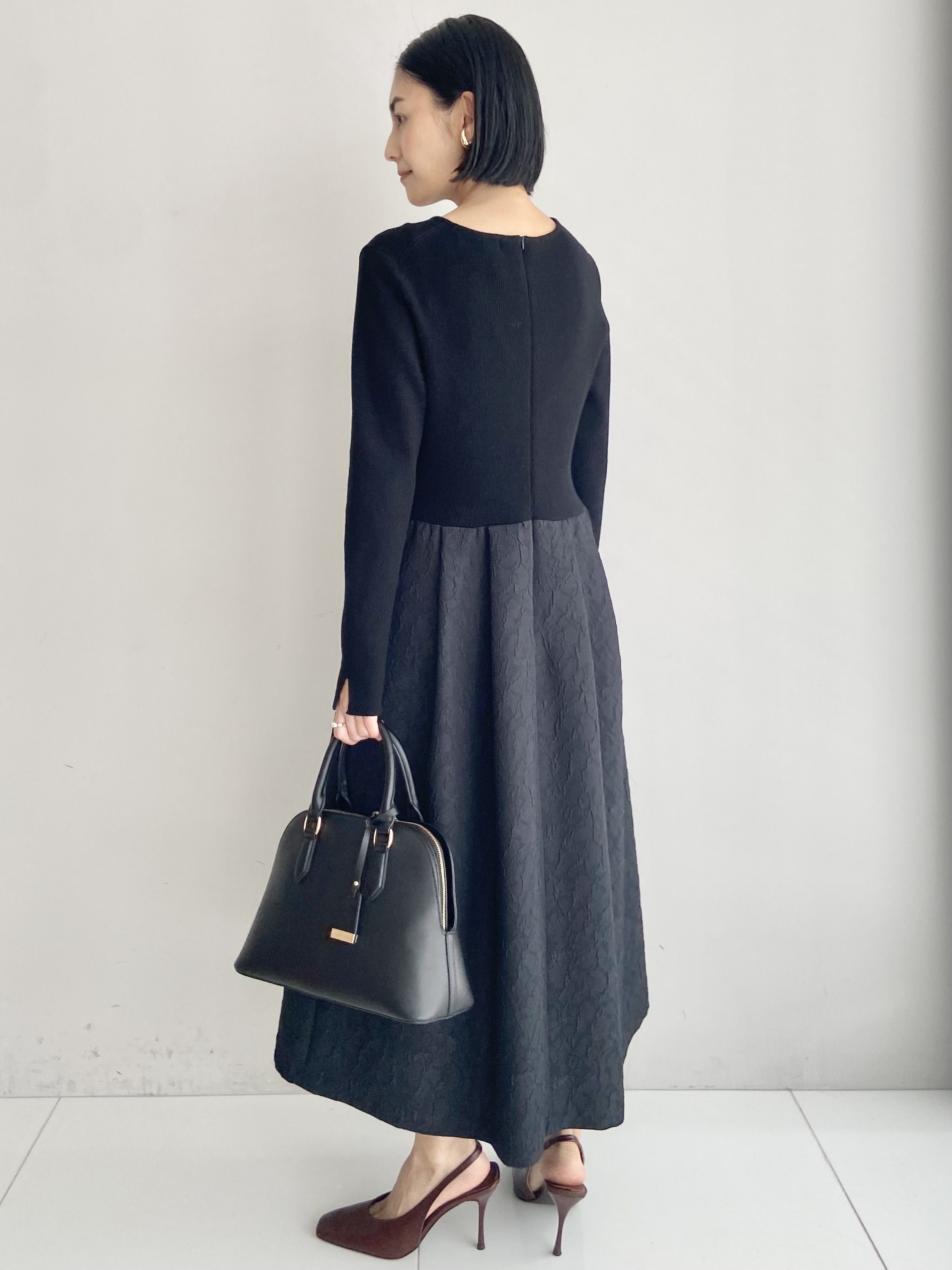 AYAさんの「UNTITLED｜ニットドッキングワンピース」を使ったコーディネート