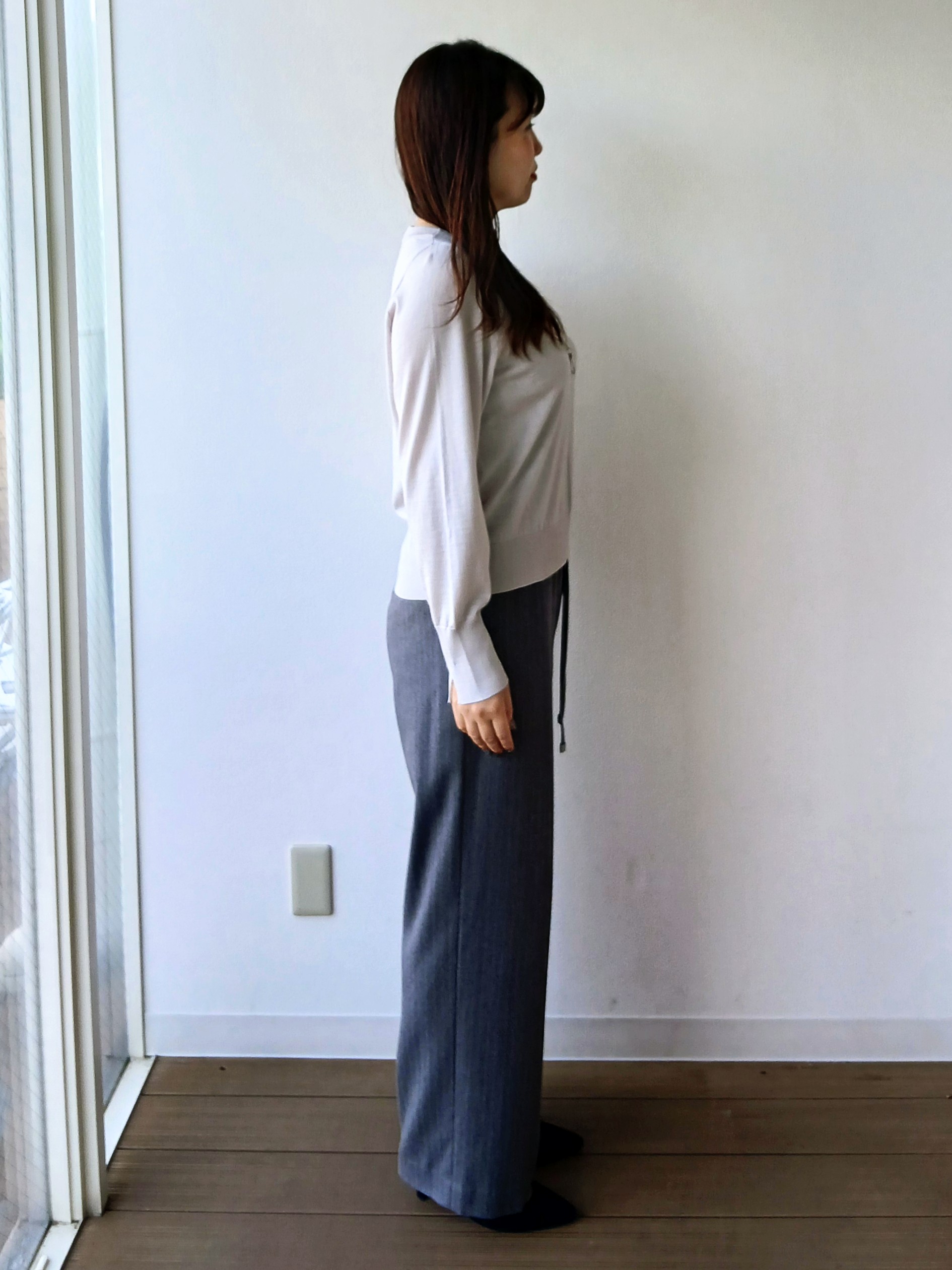 なみきさんの「UNTITLED｜【アンサンブル可能/オンオフ使える】シルクウールカシミヤプルオーバー」を使ったコーディネート