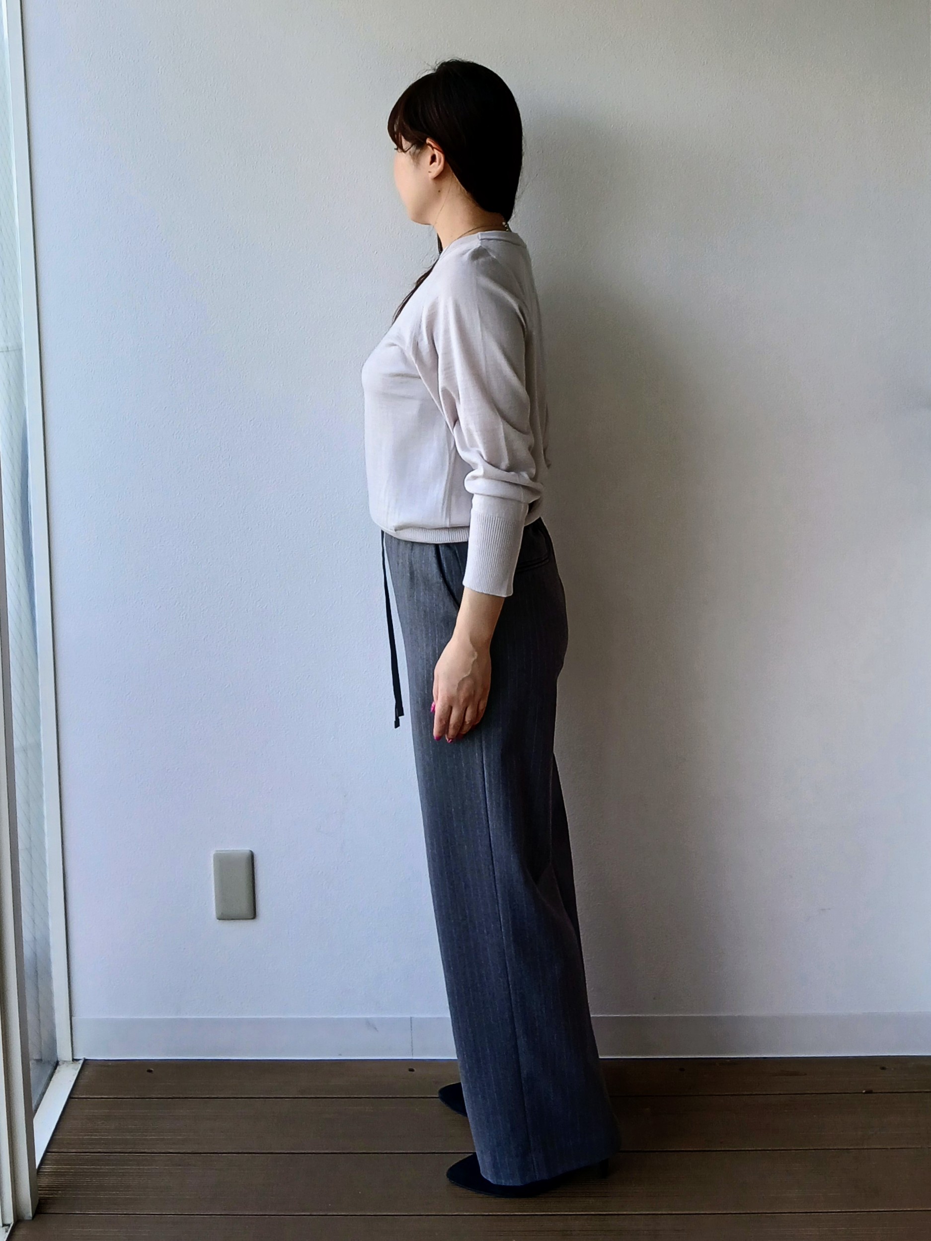 なみきさんの「UNTITLED｜【アンサンブル可能/オンオフ使える】シルクウールカシミヤプルオーバー」を使ったコーディネート