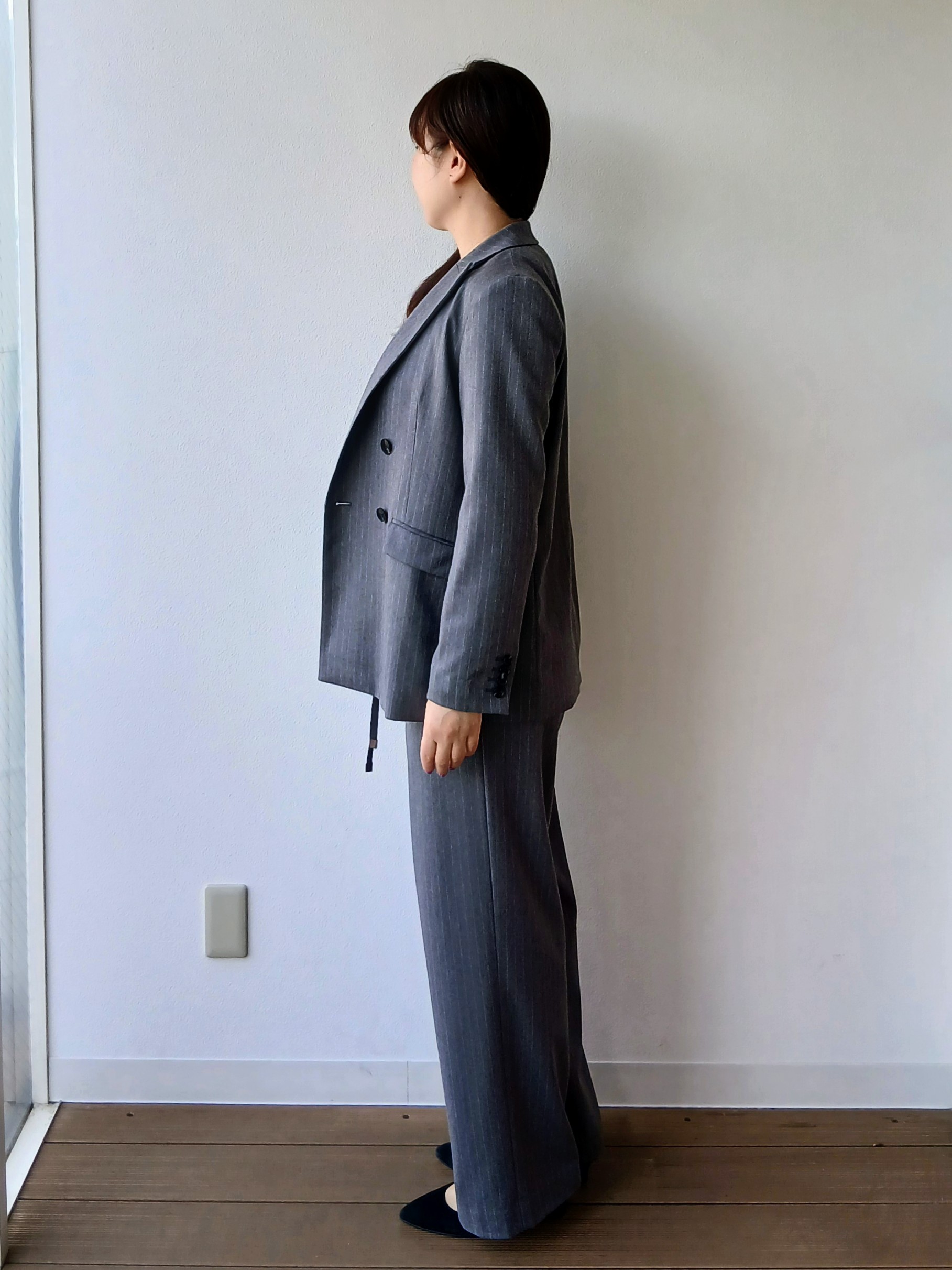 なみきさんの「UNTITLED｜【セットアップ可/ライトアウター/仕事着スーツ】ウールダブルジャケット」を使ったコーディネート